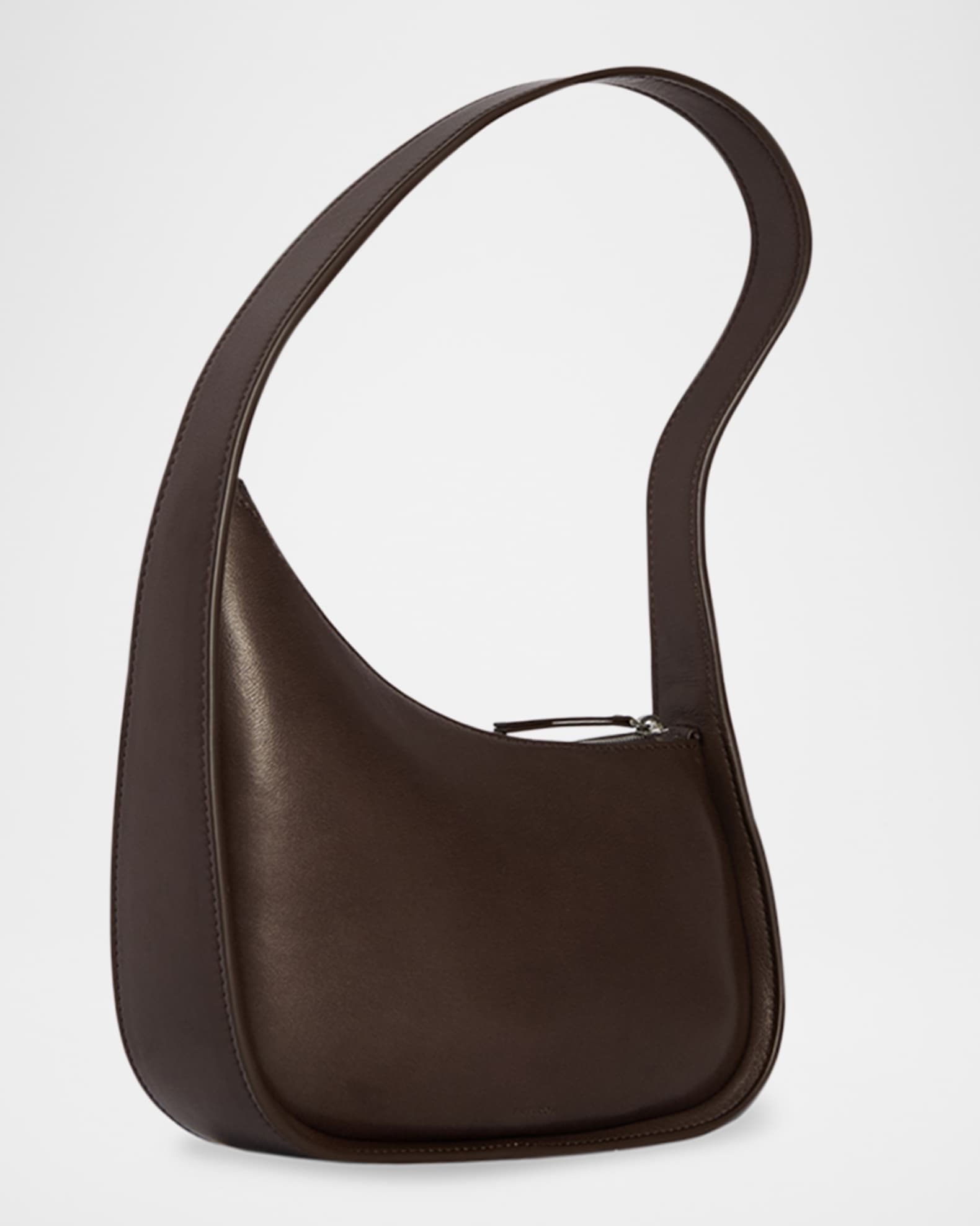 Half Moon Shoulder Bag in Silk Leather 1