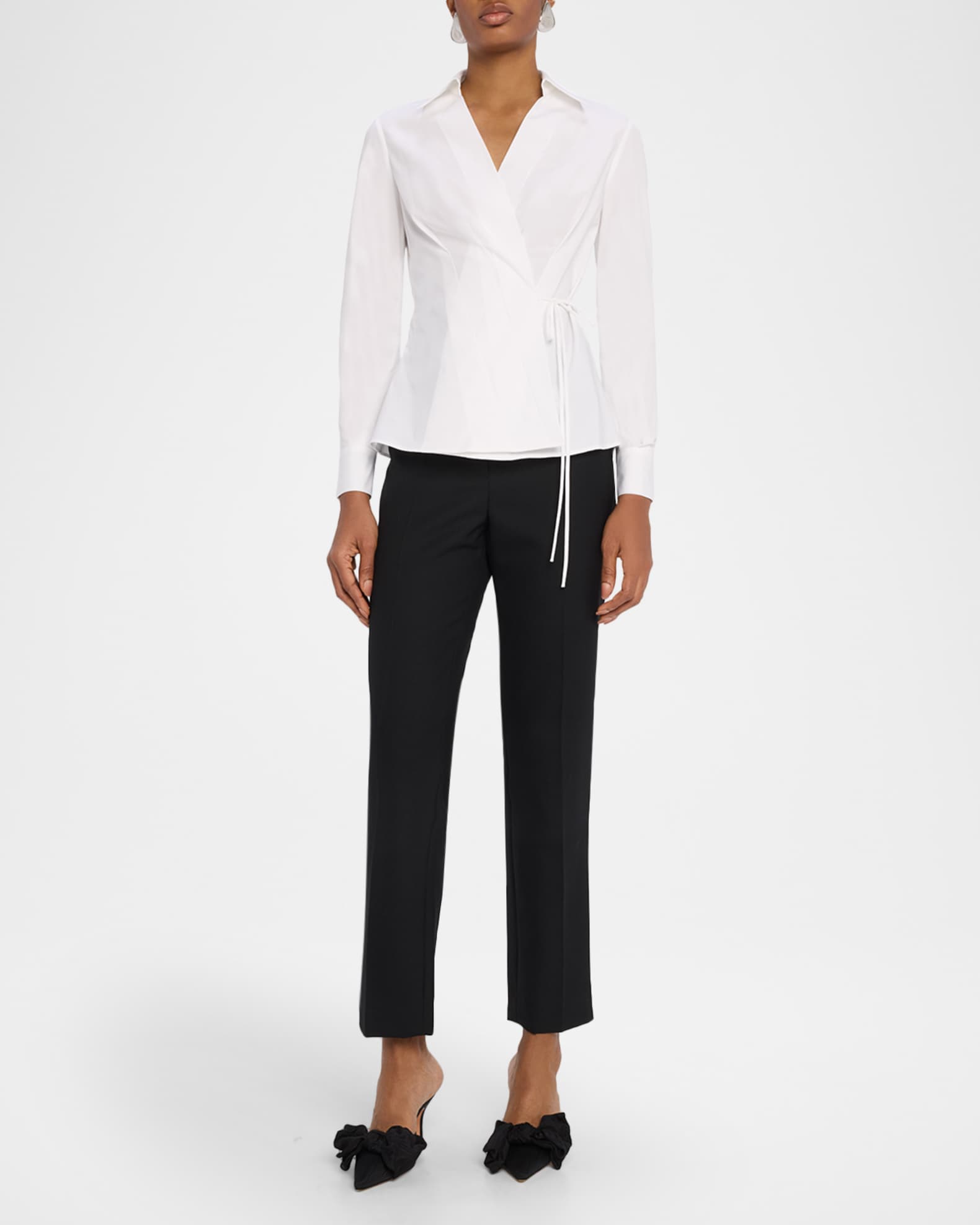 Collared Wrap Top 1