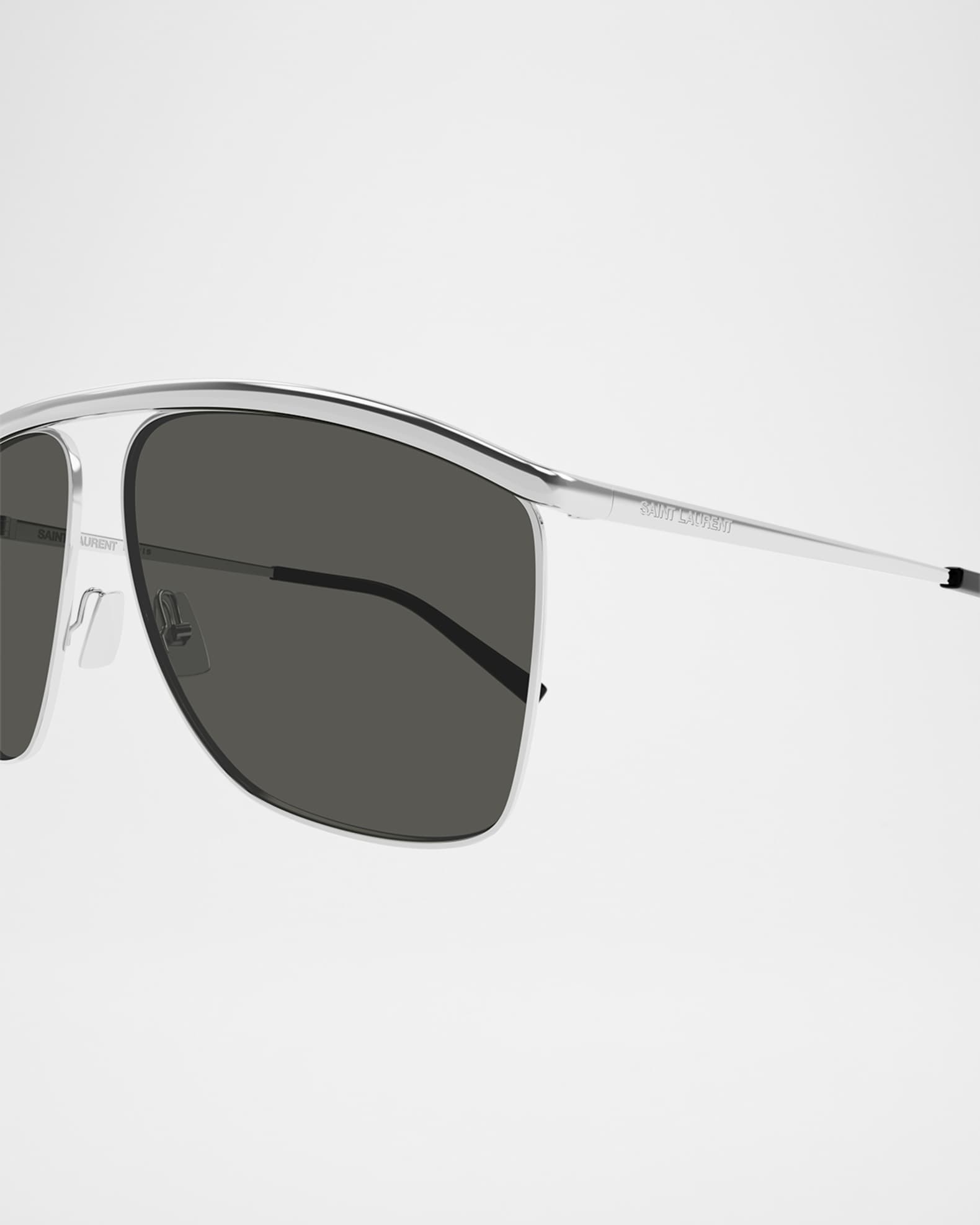 サングラス Saint Laurent 'SL 820 Victorie' sunglasses SL 820 Victoire aviator sunglasses in silver - Saint Laurent