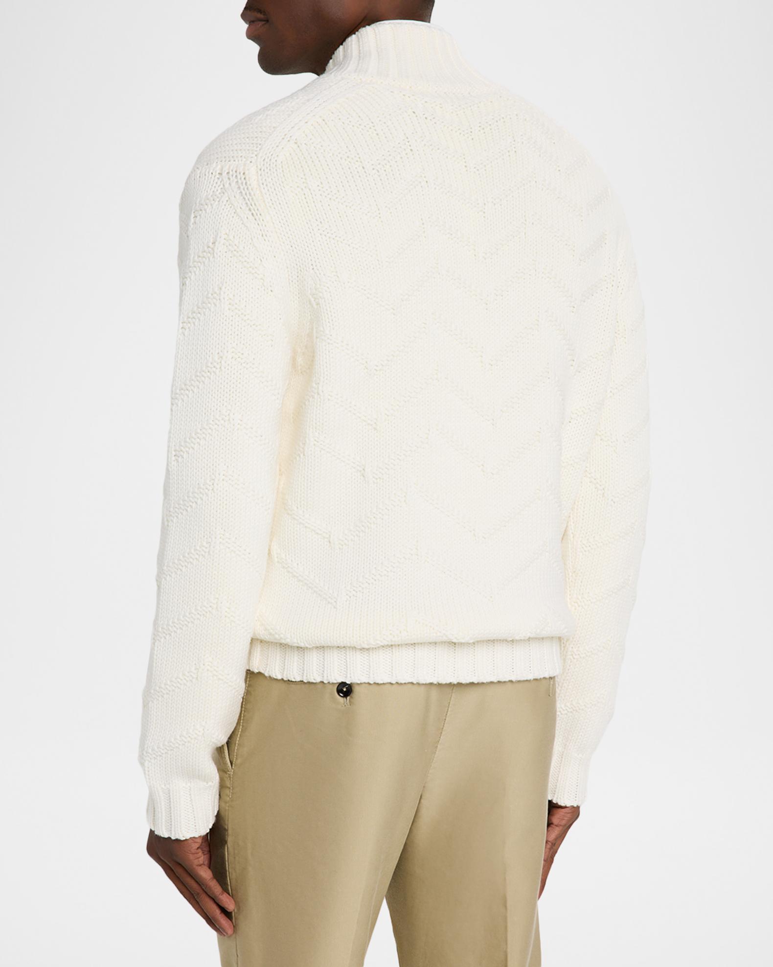 Stefano Ricci Men's Wool Chevron Shawl Knit Sweater | Neiman Marcus