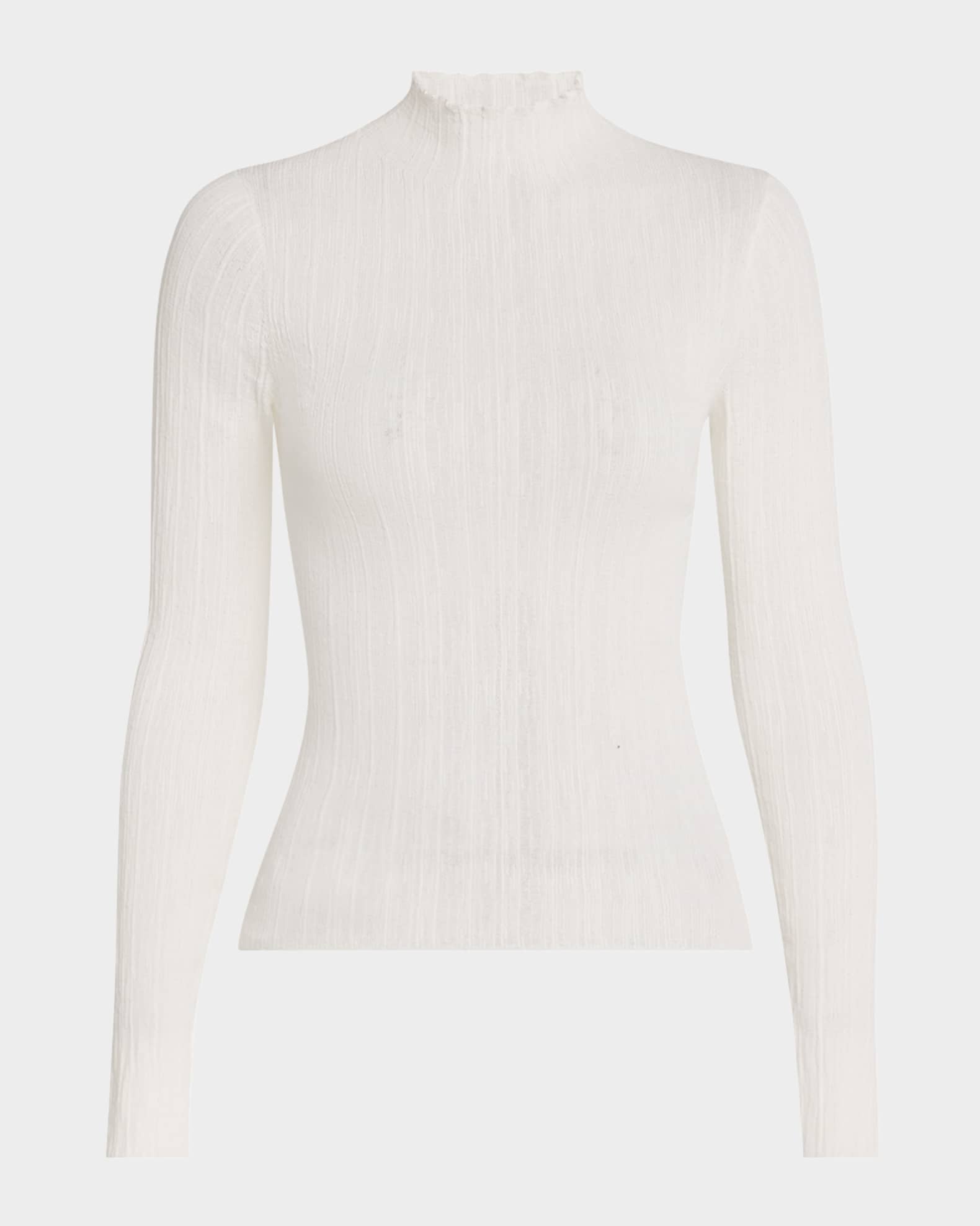 A.L.C. Hugh Fine-Knit Mock-Neck Top | Neiman Marcus