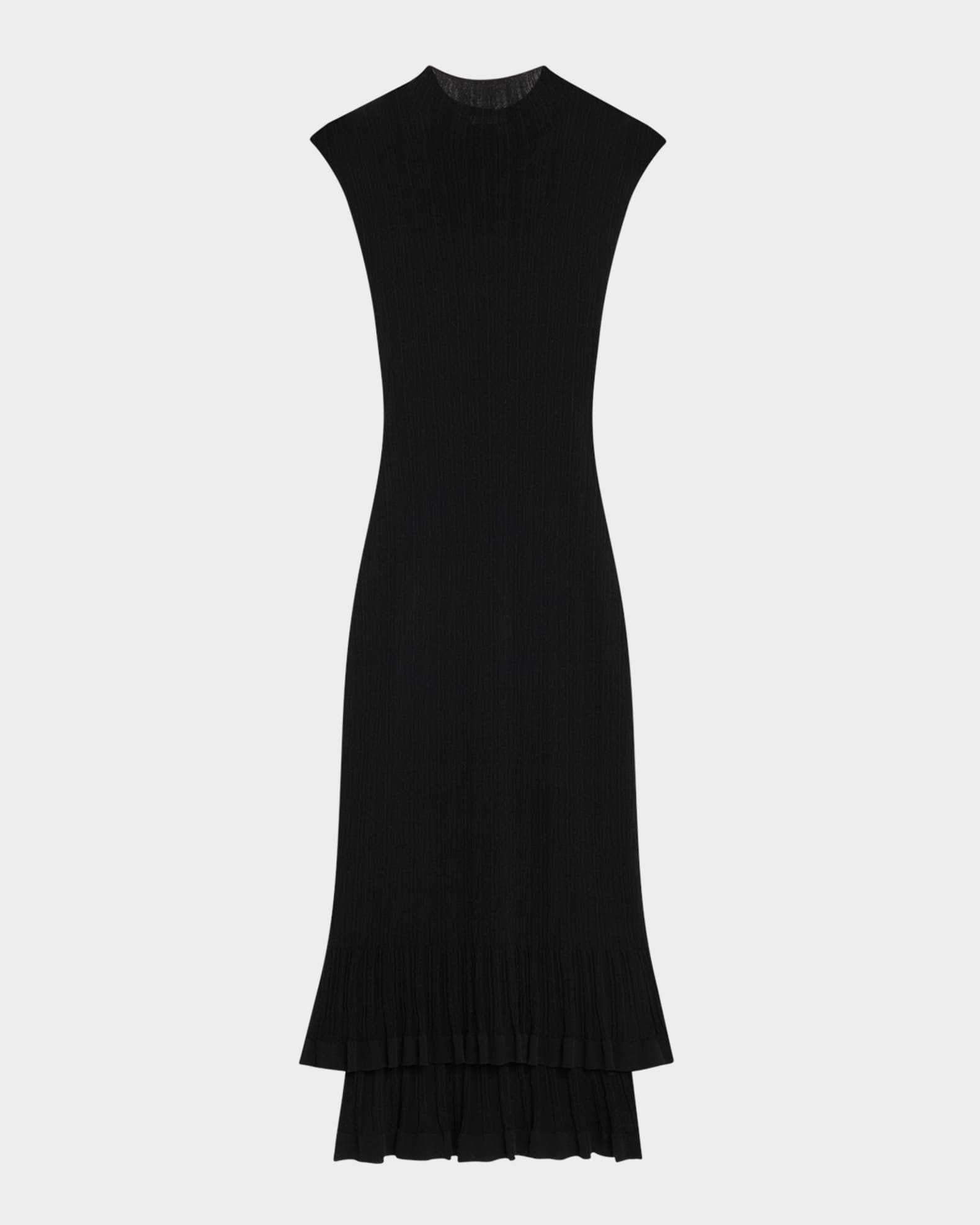 black one shoulder ruffle dress Black Plisse Dress – Kaftanegypt main image 1