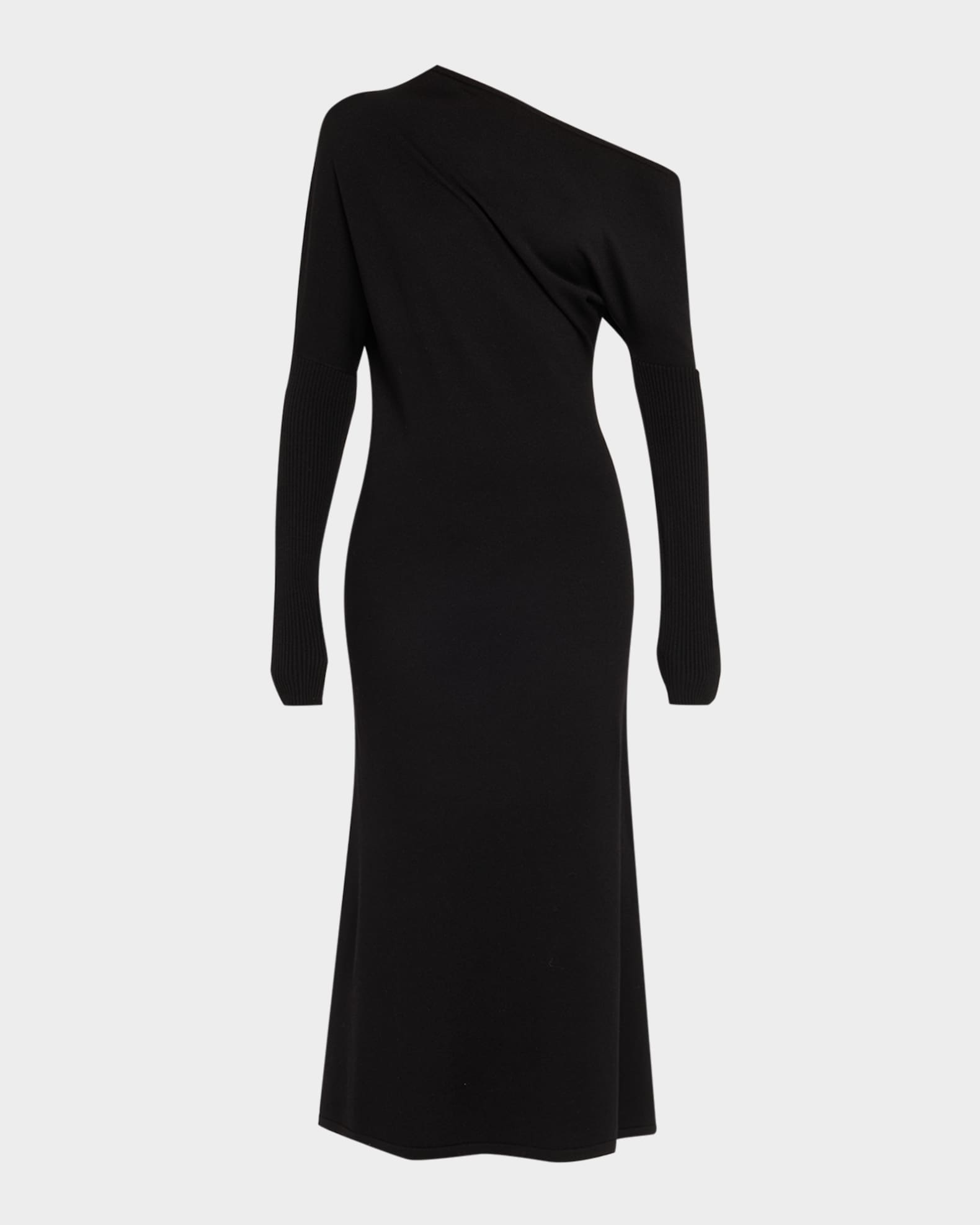 asymmetric merino wool dress Asymmetrical Merino Wool Midi Dress 36103 – Lucindas on-line main image 1
