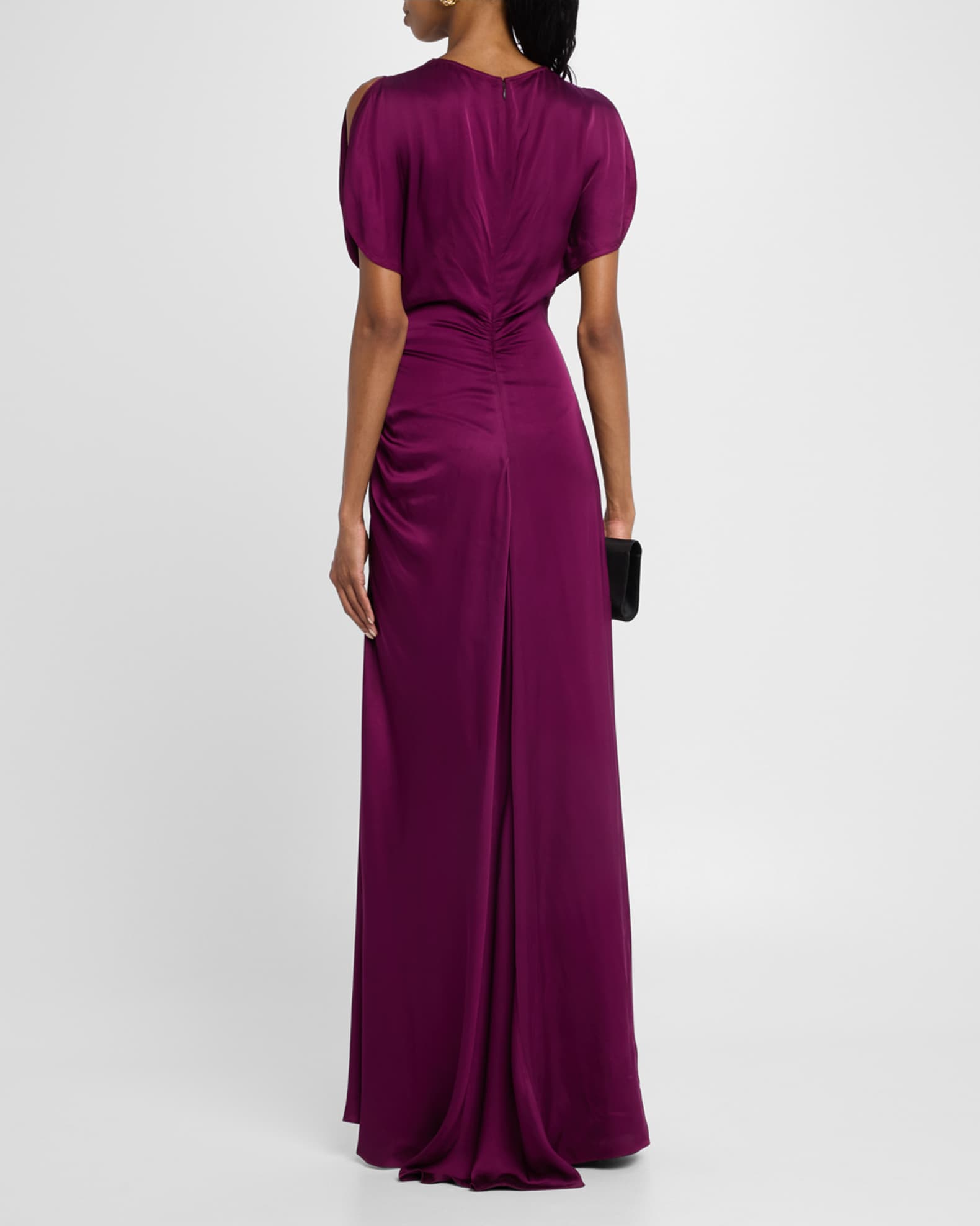 Nadia Draped Satin Gown