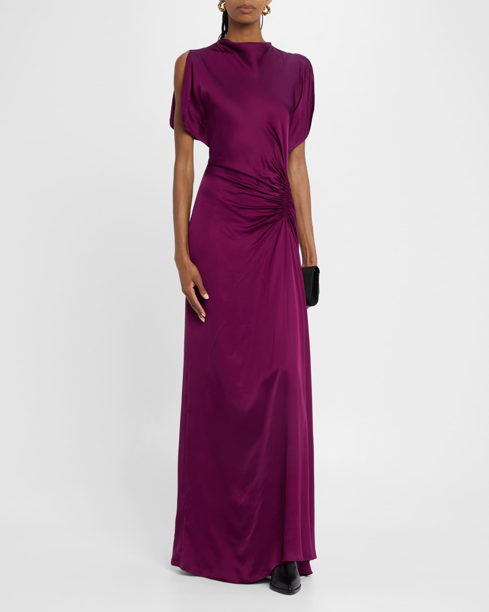 Nadia Draped Satin Gown