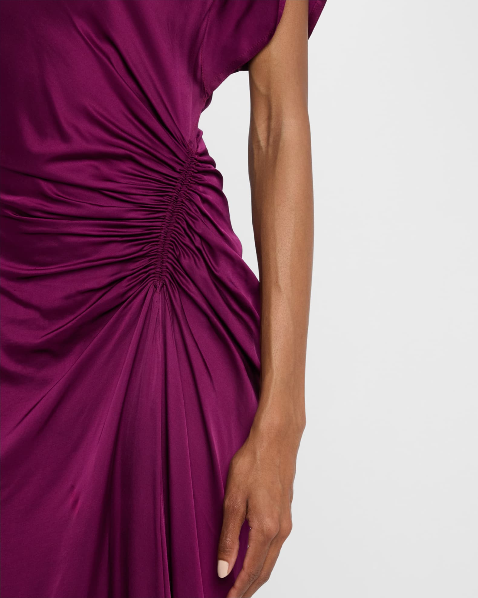 Nadia Draped Satin Gown