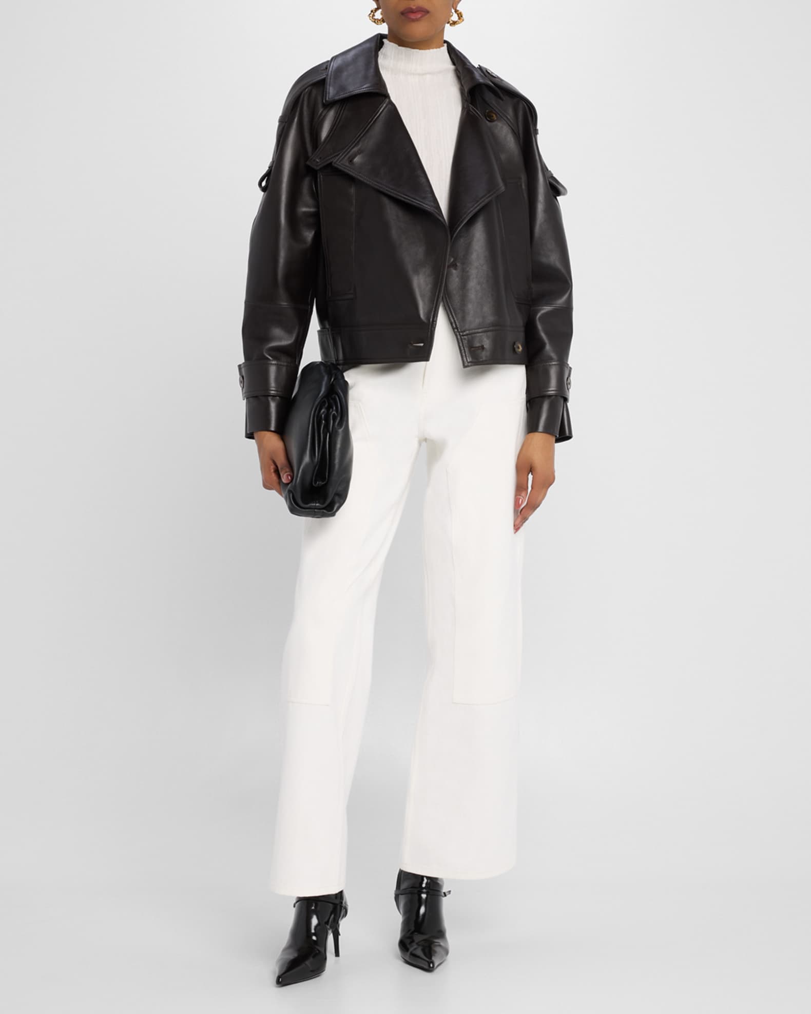A.L.C. Miles Leather Utility Jacket | Neiman Marcus