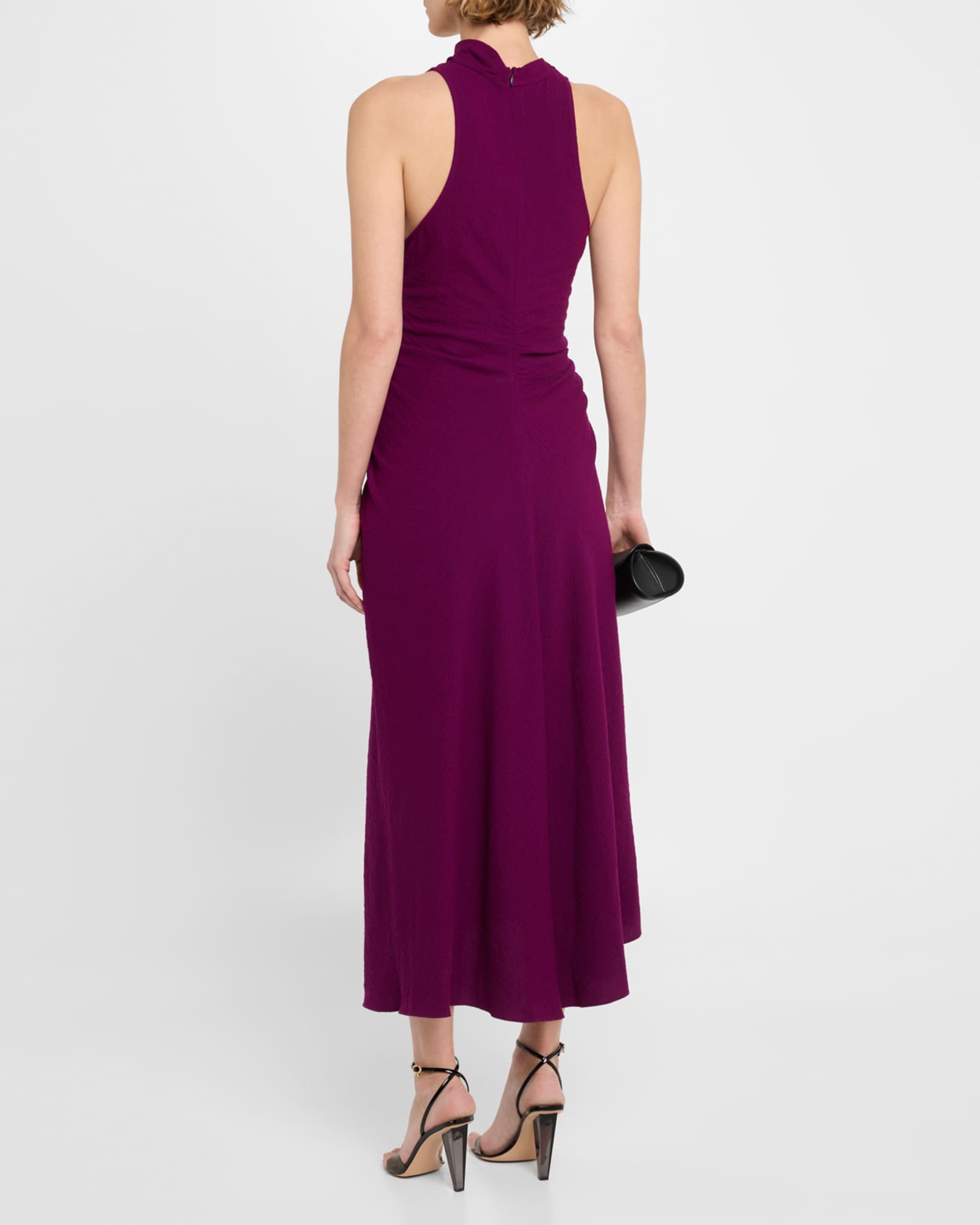 A.L.C. Inez Draped High-Neck Dress | Neiman Marcus
