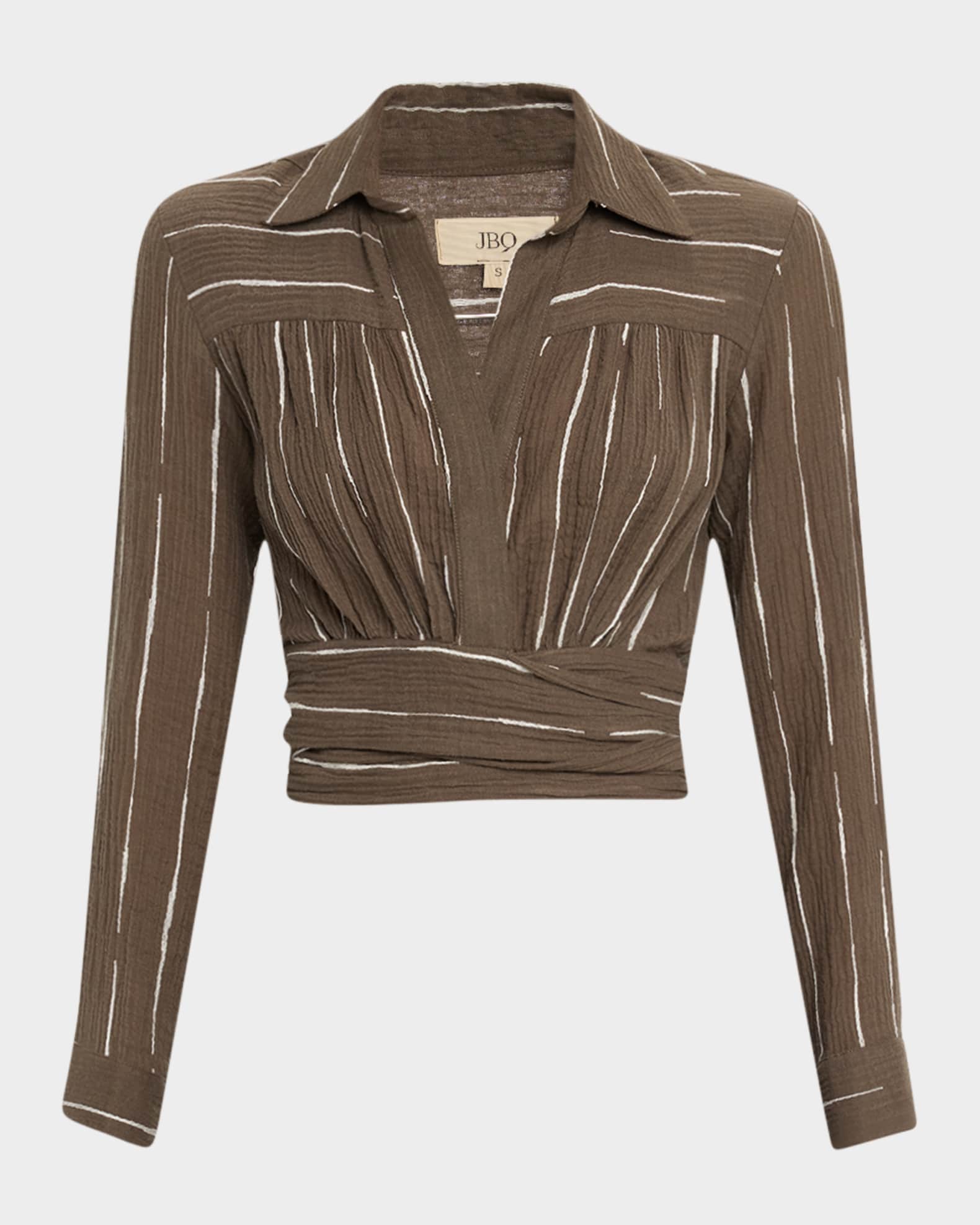 Alessa Long-Sleeve Wrap Top 0