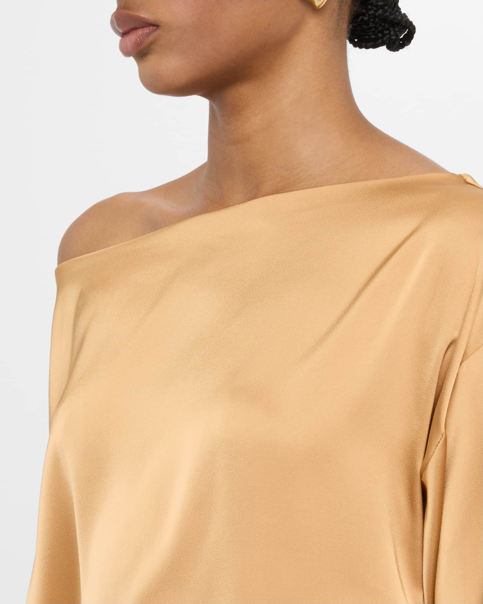 JBQ Cataleya Draped One-Shoulder Top | Neiman Marcus