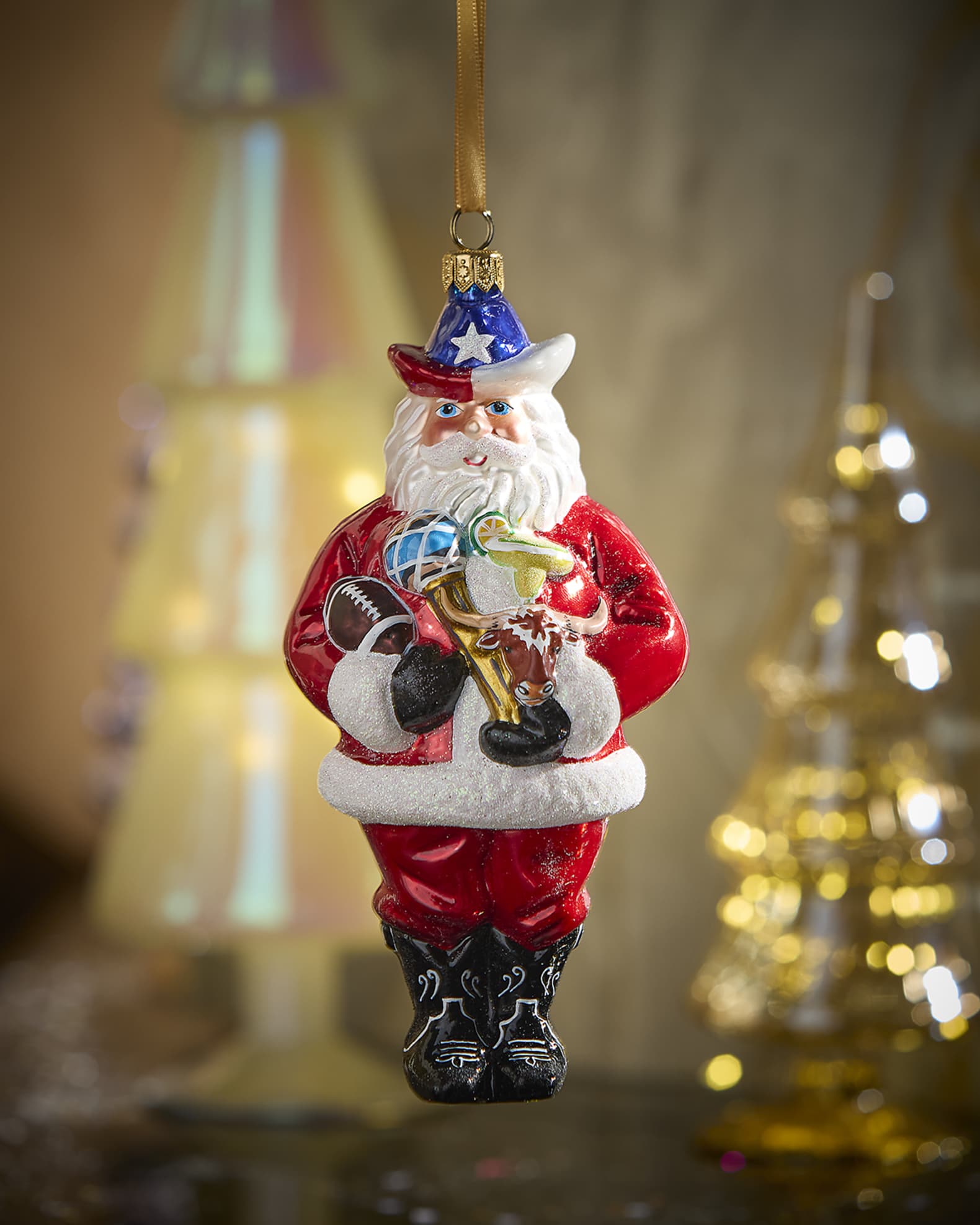 Joy To The World Collectibles Dallas Santa Christmas Ornament | Neiman ...