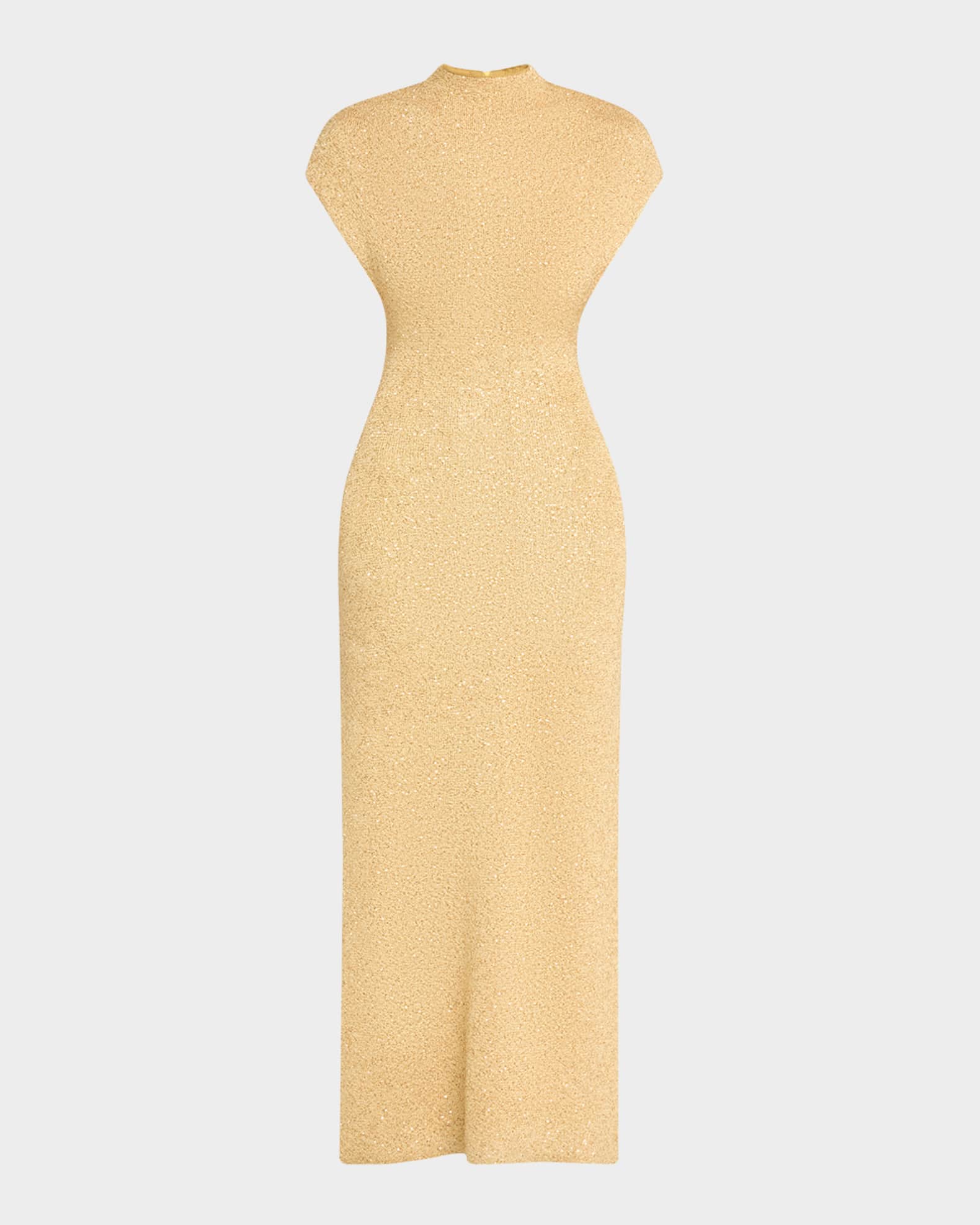 Lela Rose Mock-Neck Sequin Knit Ankle Dress | Neiman Marcus