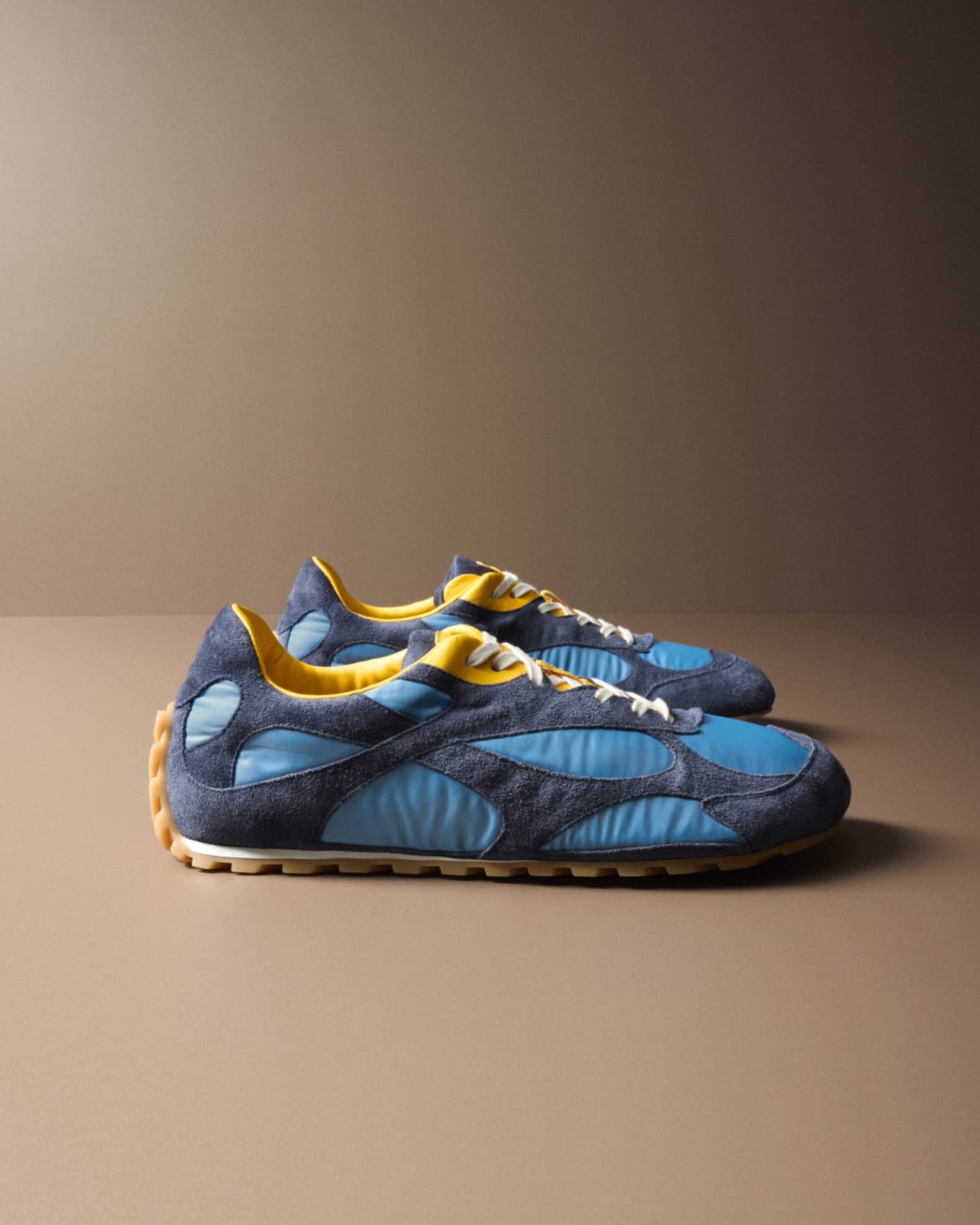 Bottega Veneta Orbit Lite Lace-Up Suede and Nylon Sneakers