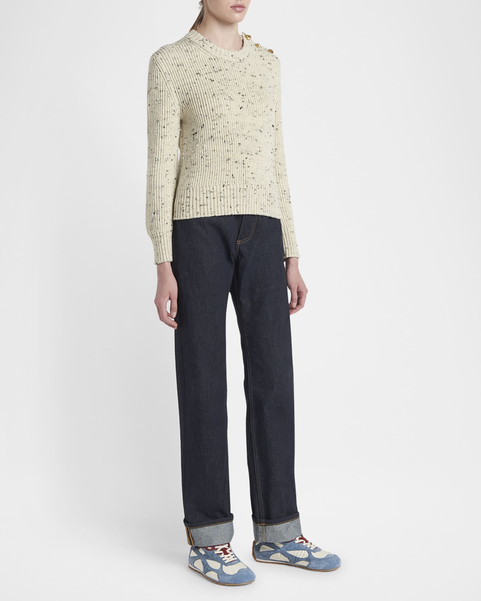 Bottega Veneta Orbit Lite Lace-Up Suede and Nylon Sneakers