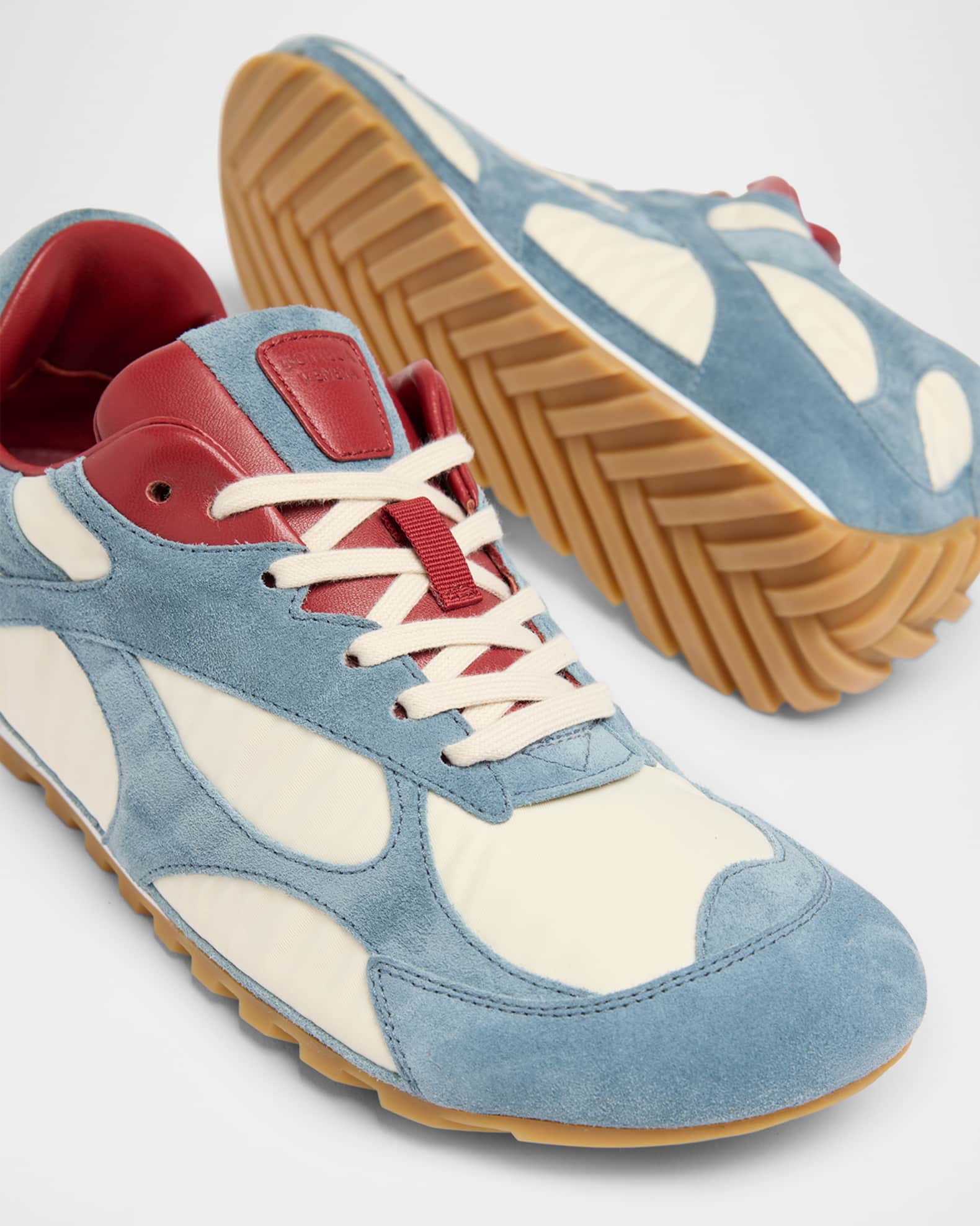 Bottega Veneta Orbit Lite Lace-Up Suede and Nylon Sneakers