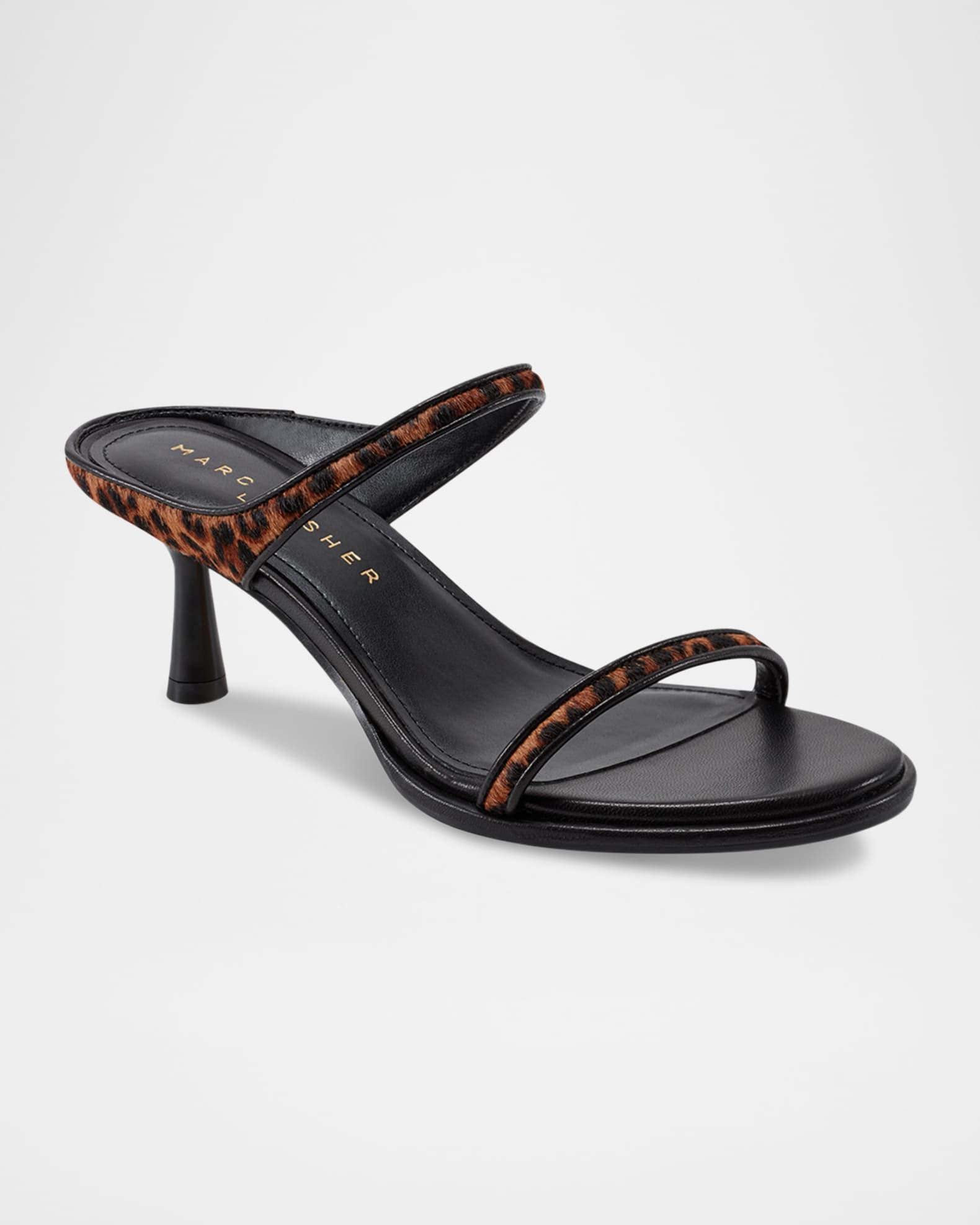 Alonde Leopard Calf Hair Sandals  1