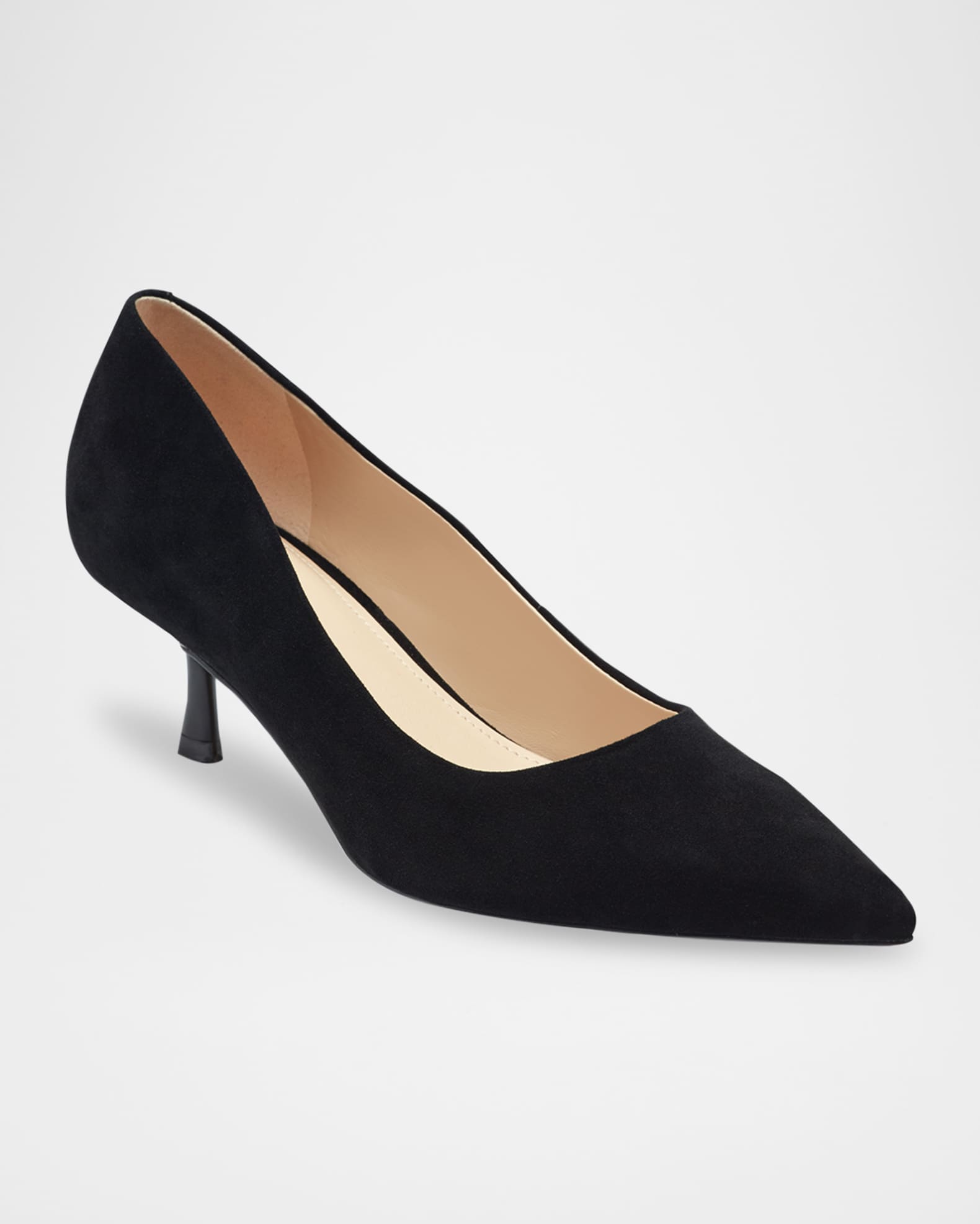 Calynna Suede Kitten-Heel Pumps 1