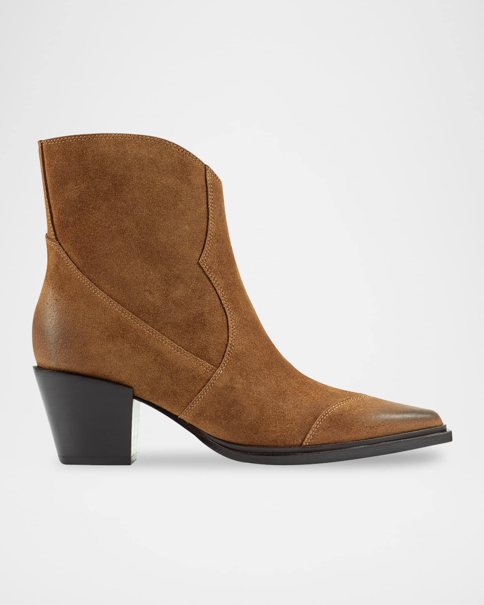 Marc Fisher LTD Giulie Leather Western Booties | Neiman Marcus