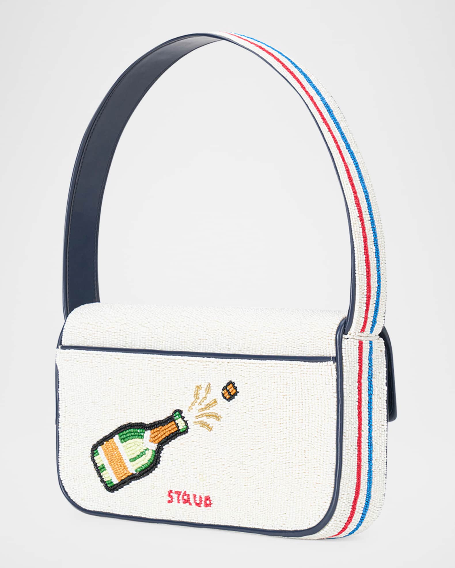 【関税込み】 Beaded Shoulder Bag - Staud - Synthetic - Staud - Bean beaded shoulder bag Staud