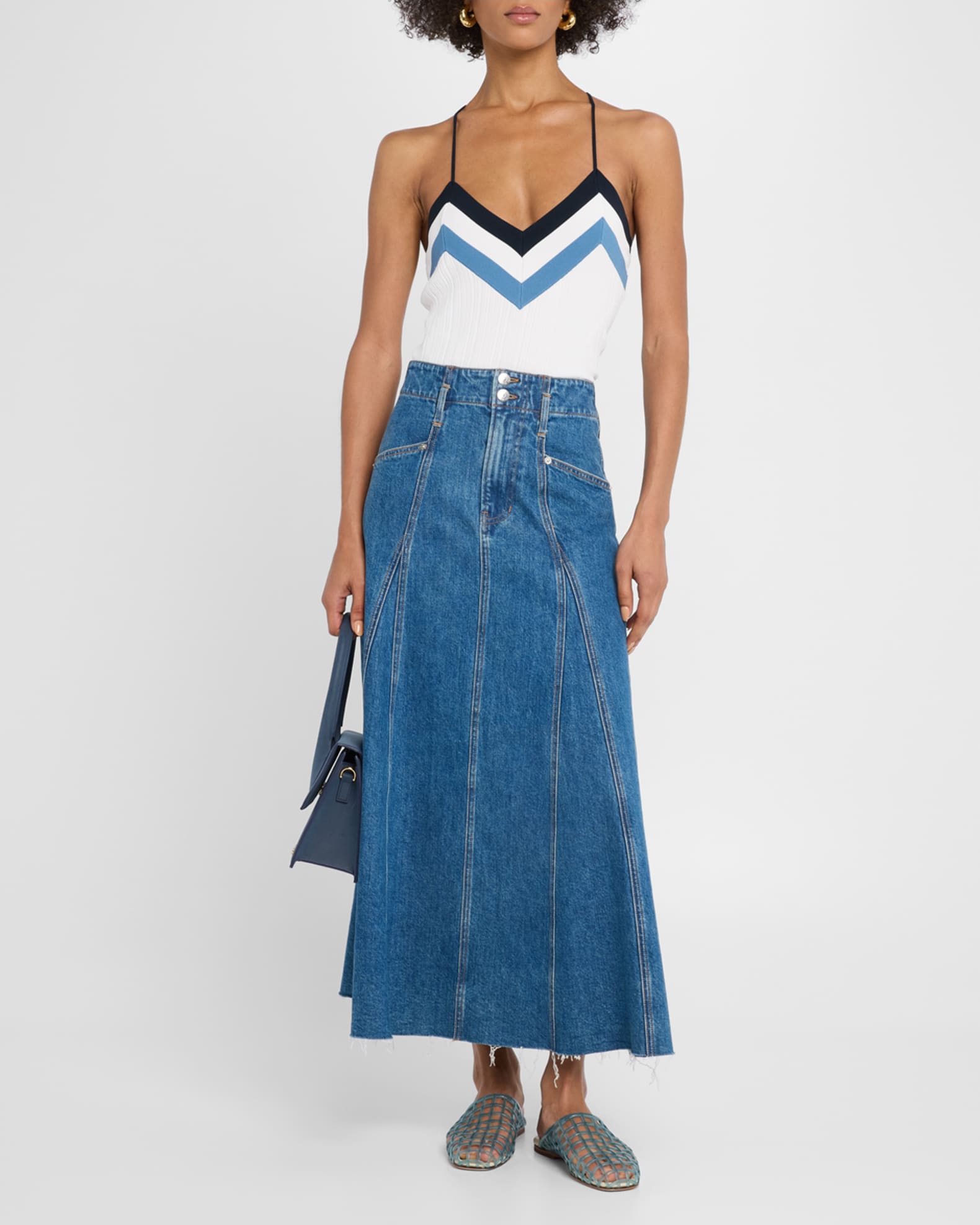 Baez Stripe Knit Tank Top  1
