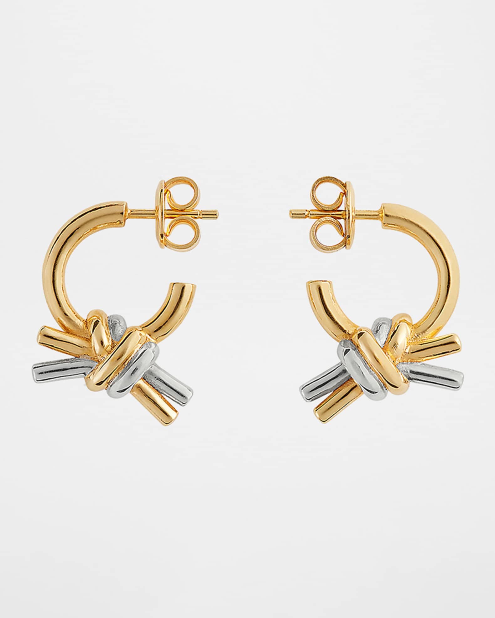 Two-Tone Knot Earrings 0