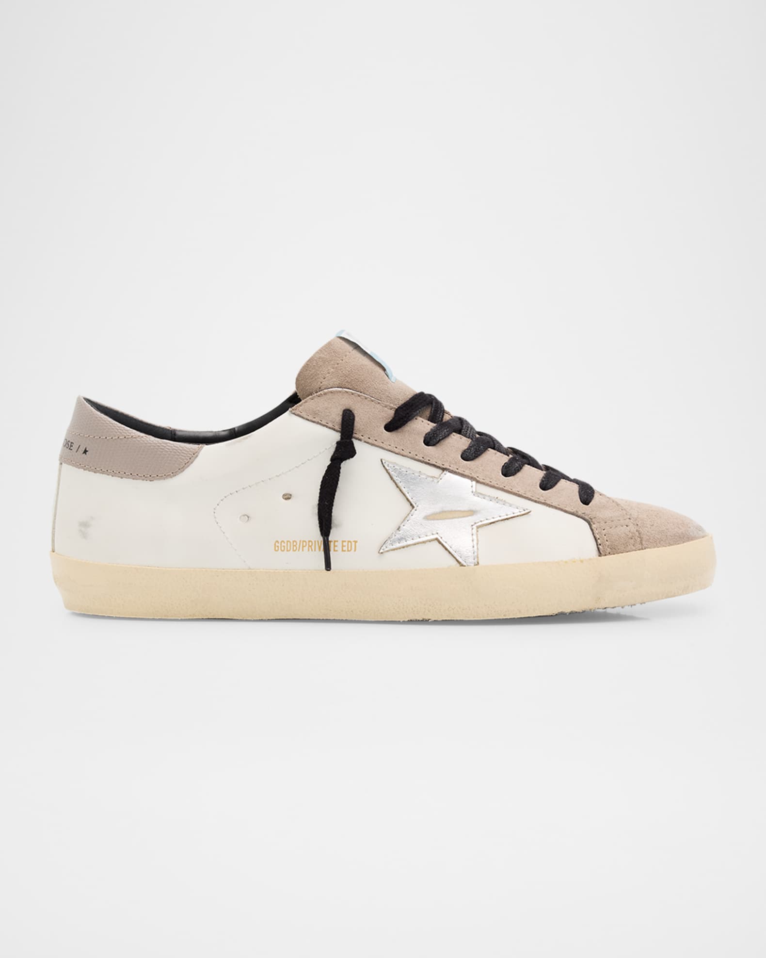 Men's Super-Star Leather and Suede Low-Top Sneakers 0