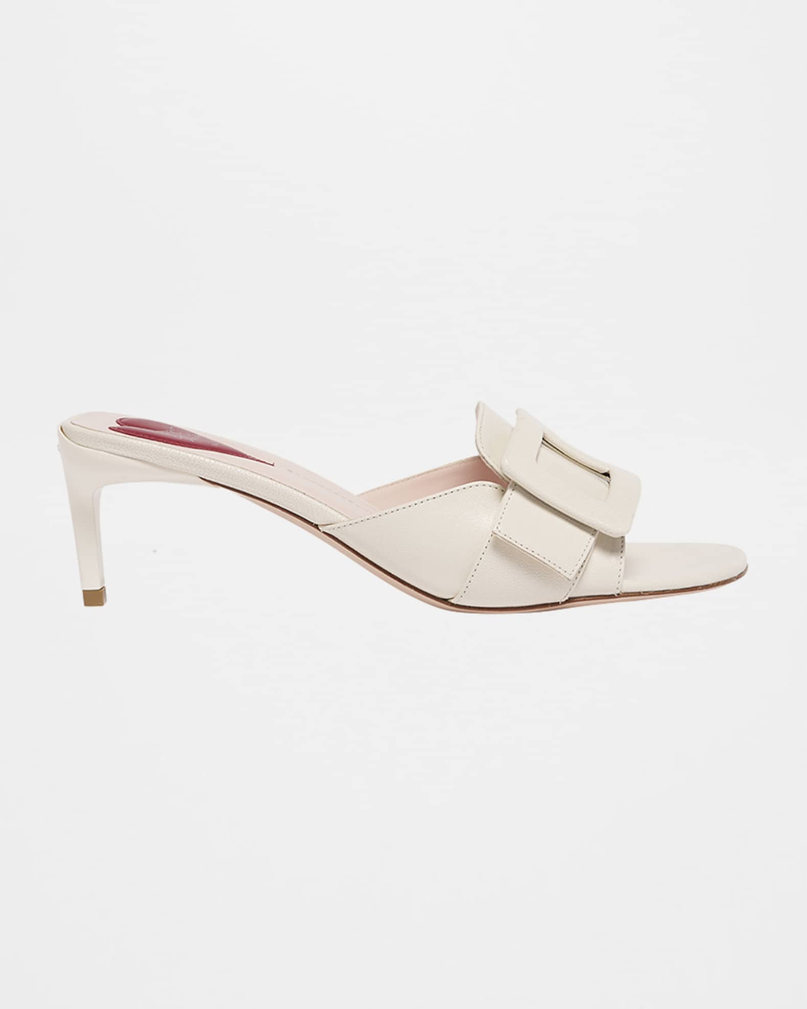 Patent Leather Buckle Mule Sandals 0