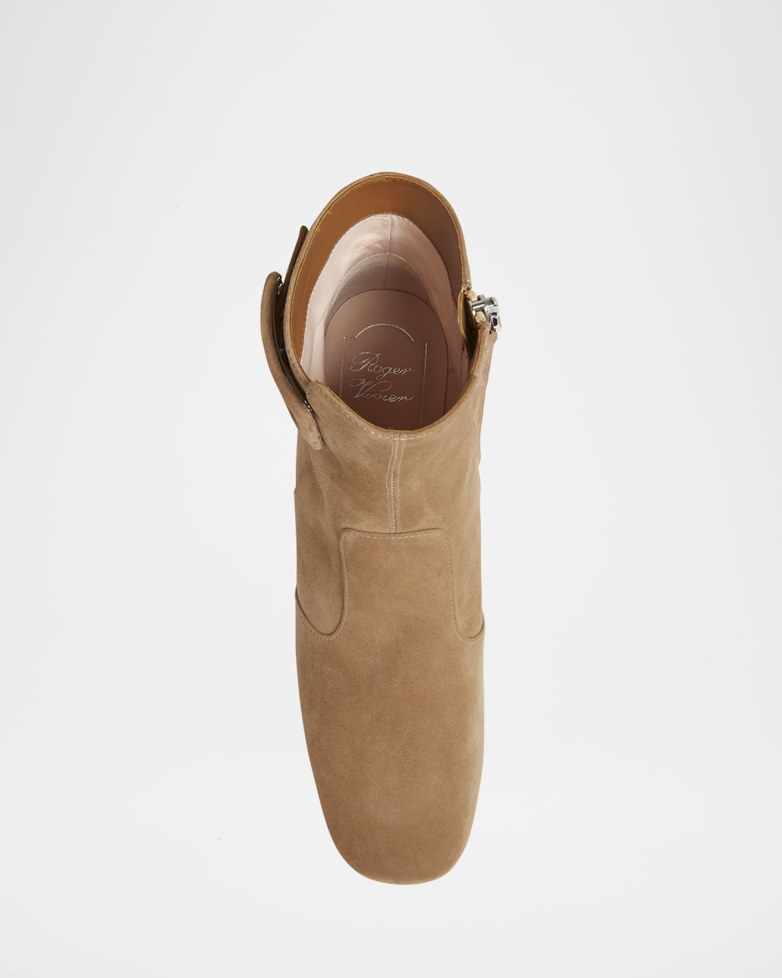Roger Vivier Tres Vivier Suede Buckle Ankle Booties | Neiman