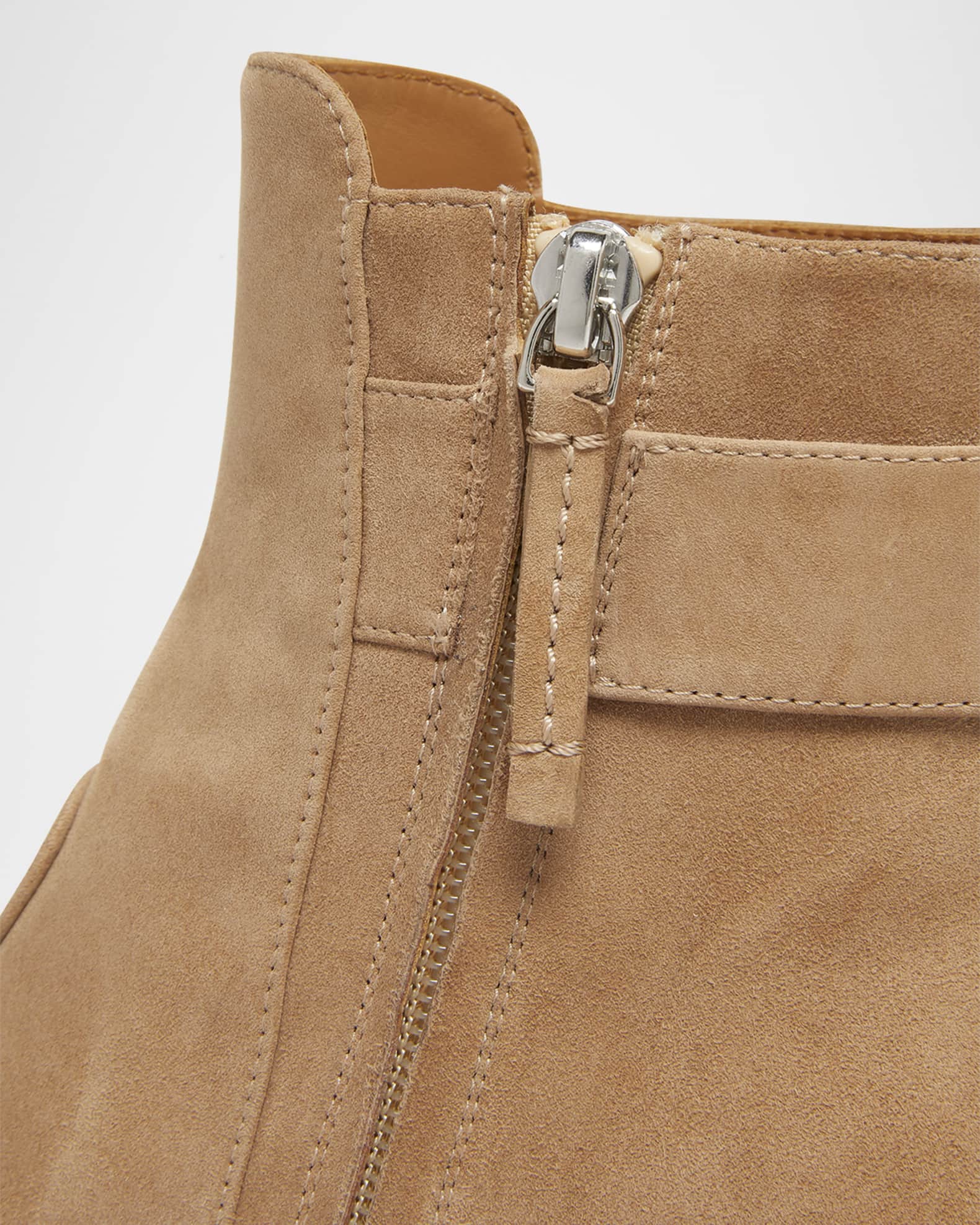 Roger Vivier Tres Vivier Suede Buckle Ankle Booties | Neiman