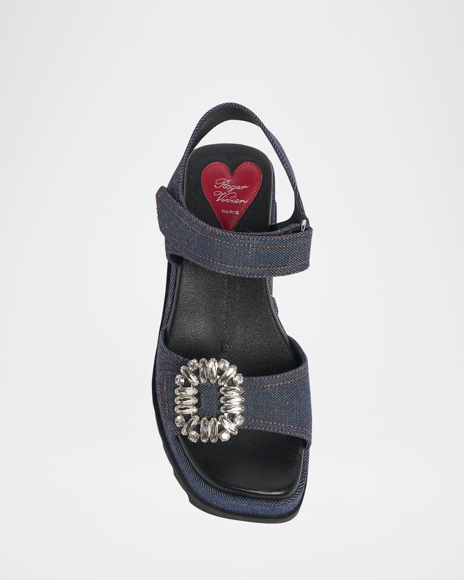 関税送料込Roger Vivier Double Strap Slip-on Sandals ROGER VIVIER Buckle-embellished patent-leather sandals | THE