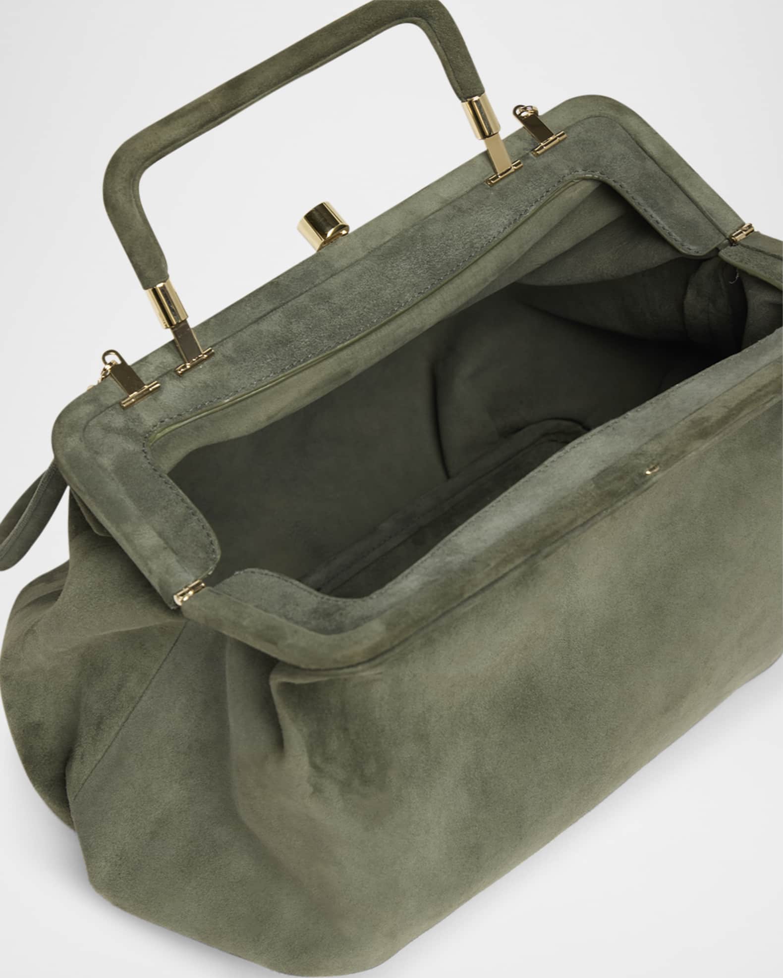 Giorgio Armani Pleated Suede Shoulder Bag | Neiman Marcus