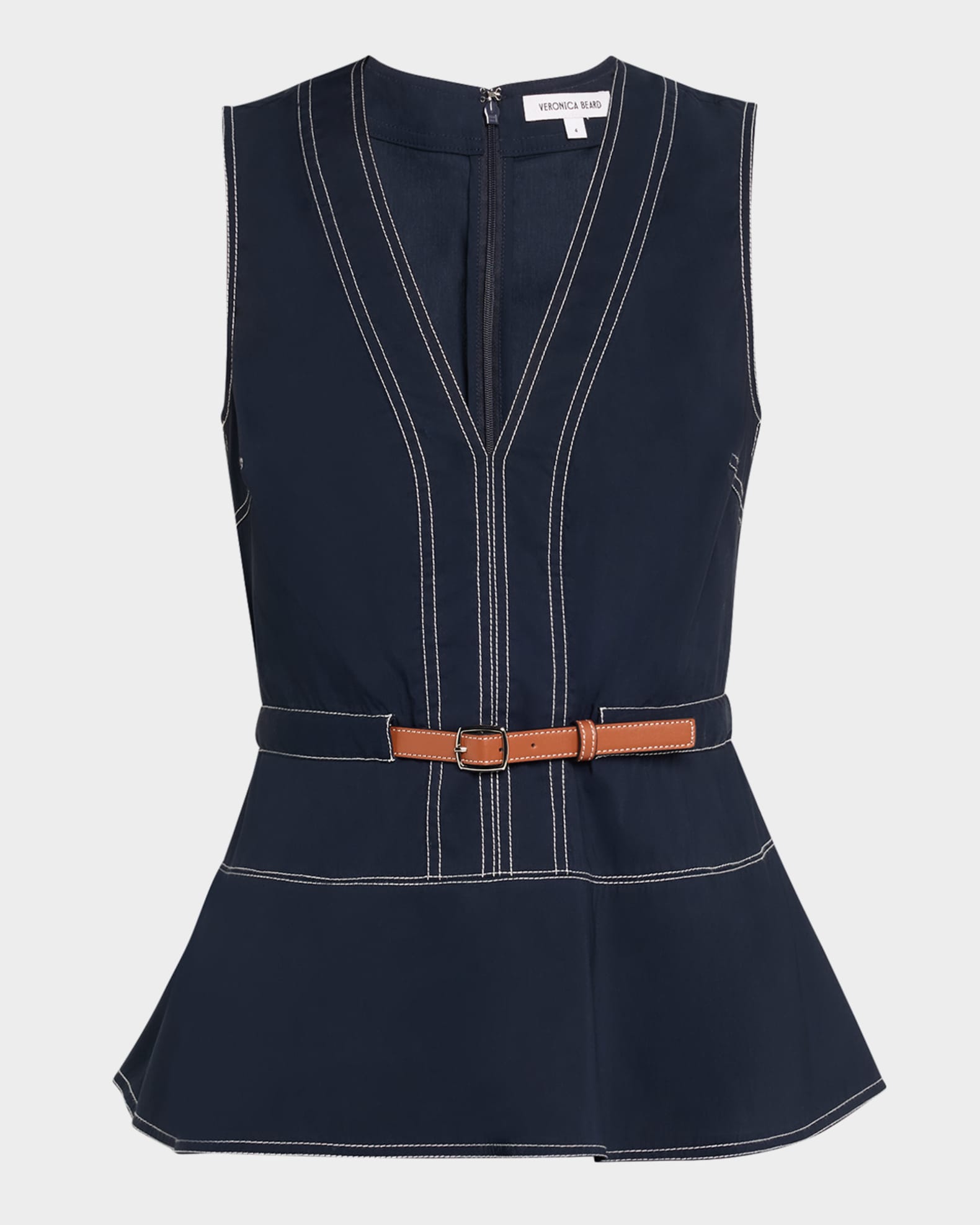 Nickelby Belted V-Neck Top  0