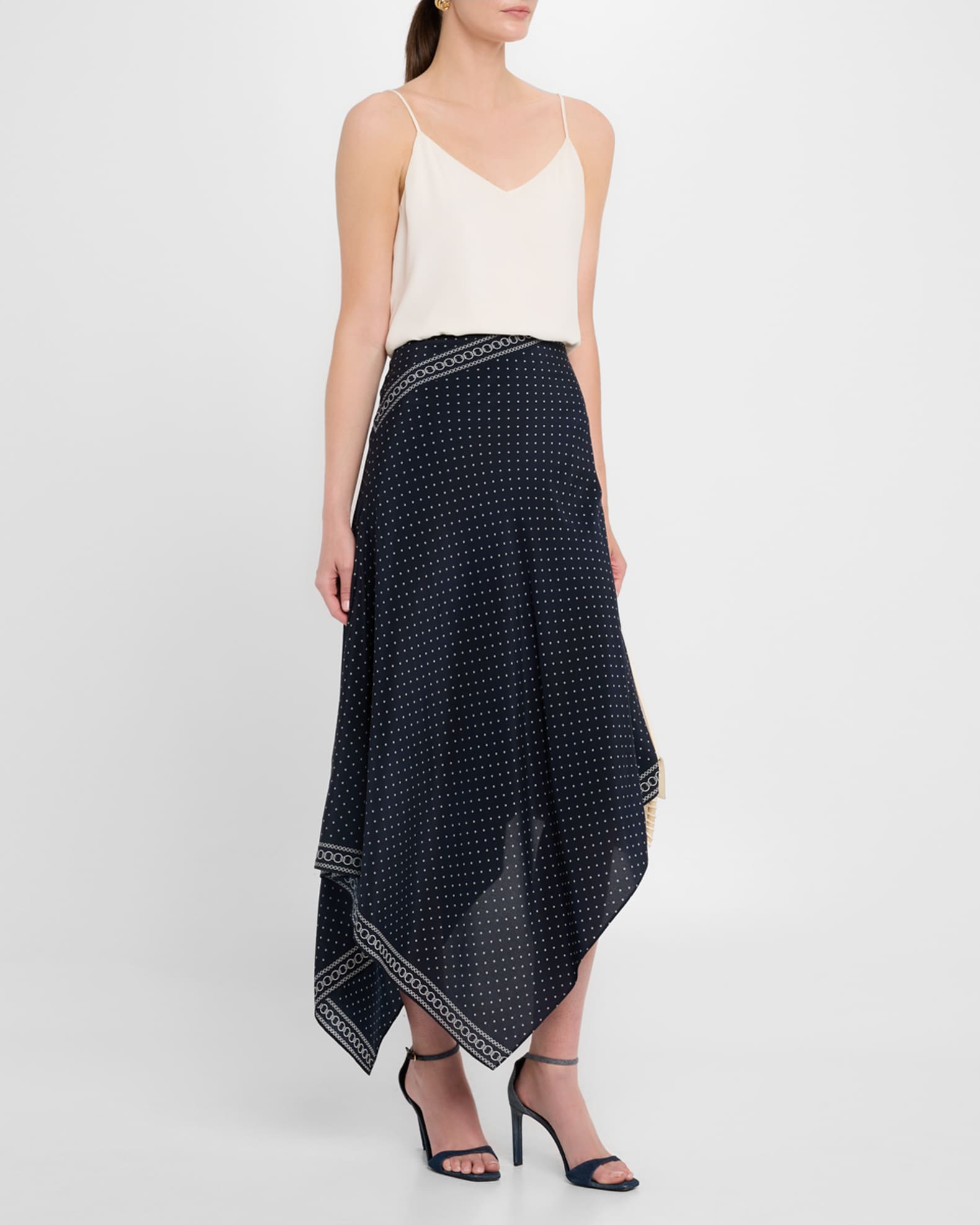Hartley Asymmetric Silk Skirt  1