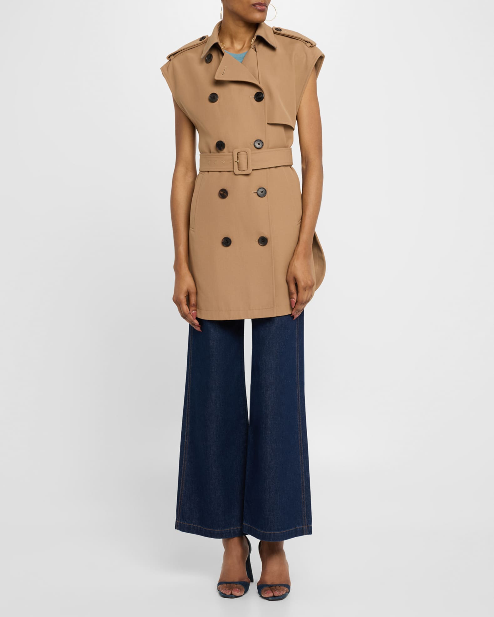 Veronica Beard Willmott Trench Vest Neiman Marcus