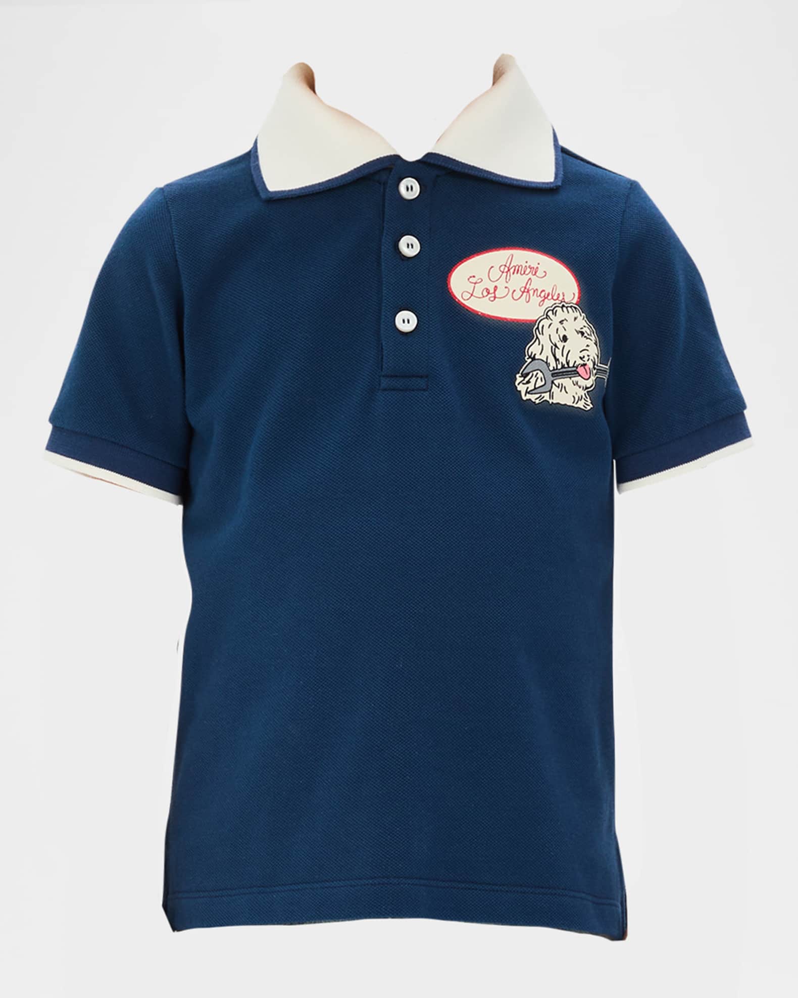 Boy's Station Patch Short-Sleeve Polo Shirt, Size 4-12 0