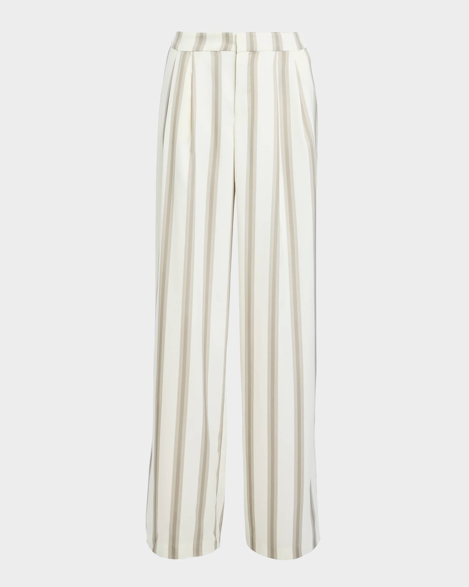 Marlowe Striped Satin Pants 0