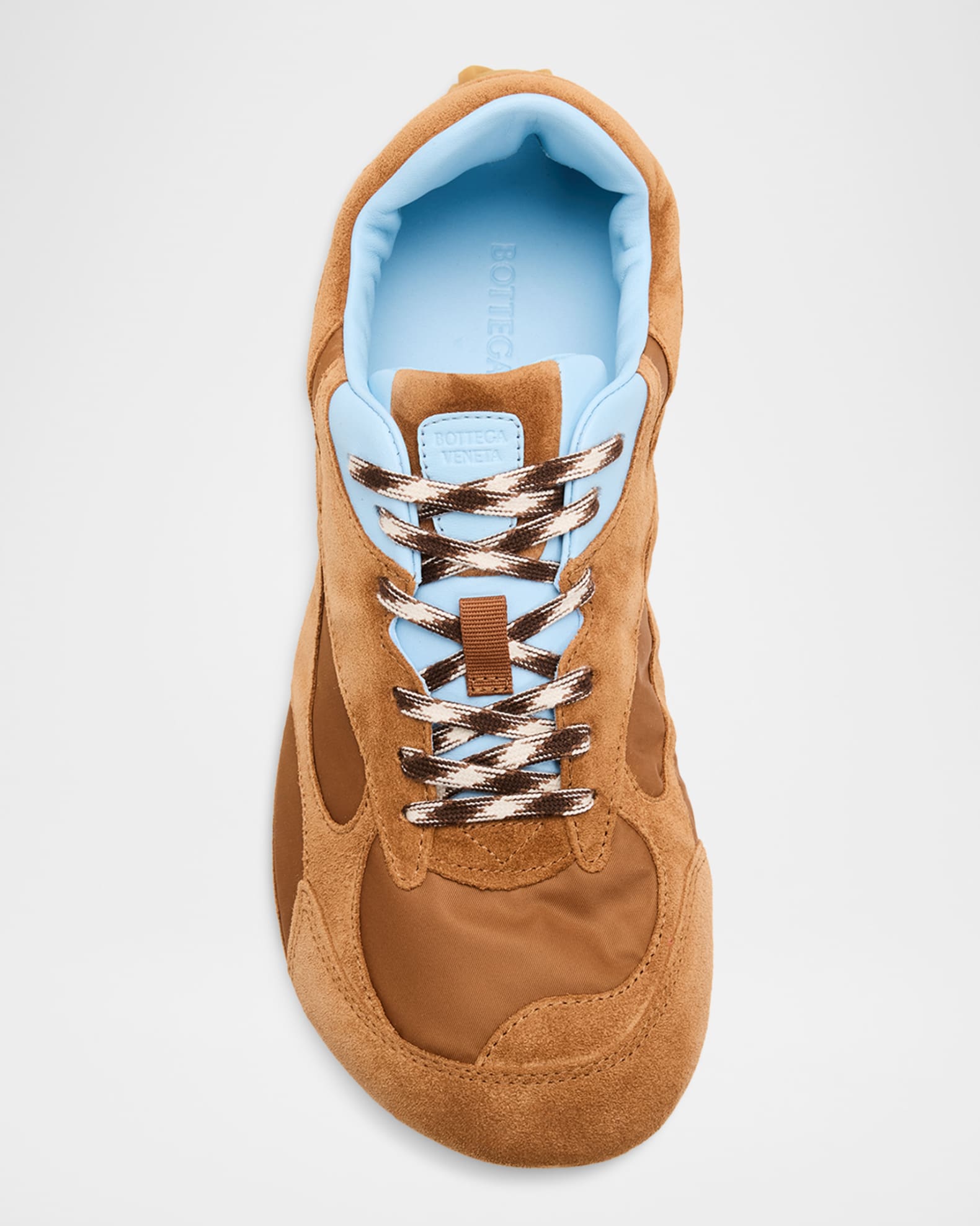 Bottega Veneta Men's Orbit Flash Nylon and Suede Low-Top Sneakers