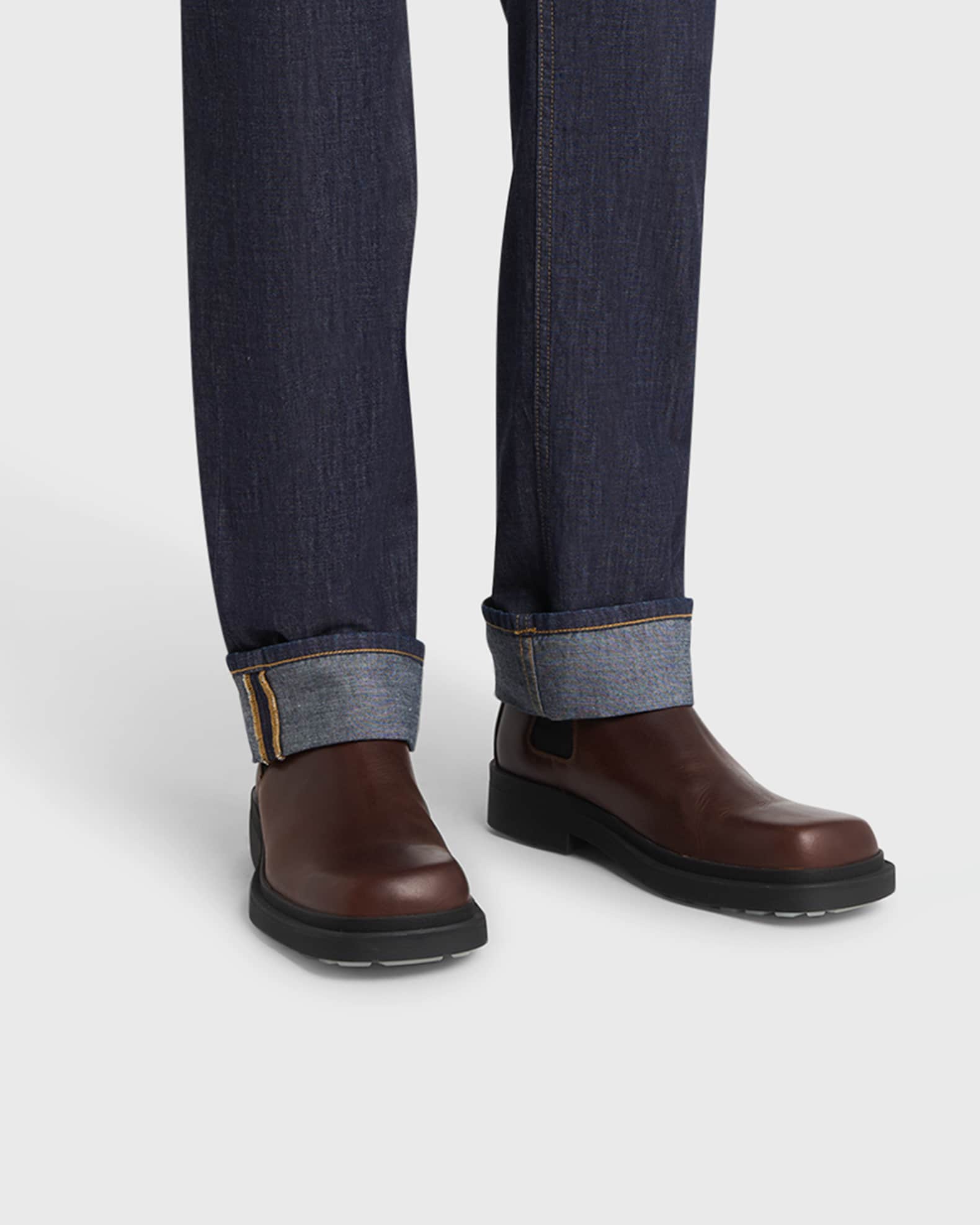 Bottega Veneta Men's Ben Smooth & Intrecciato Leather Chelsea