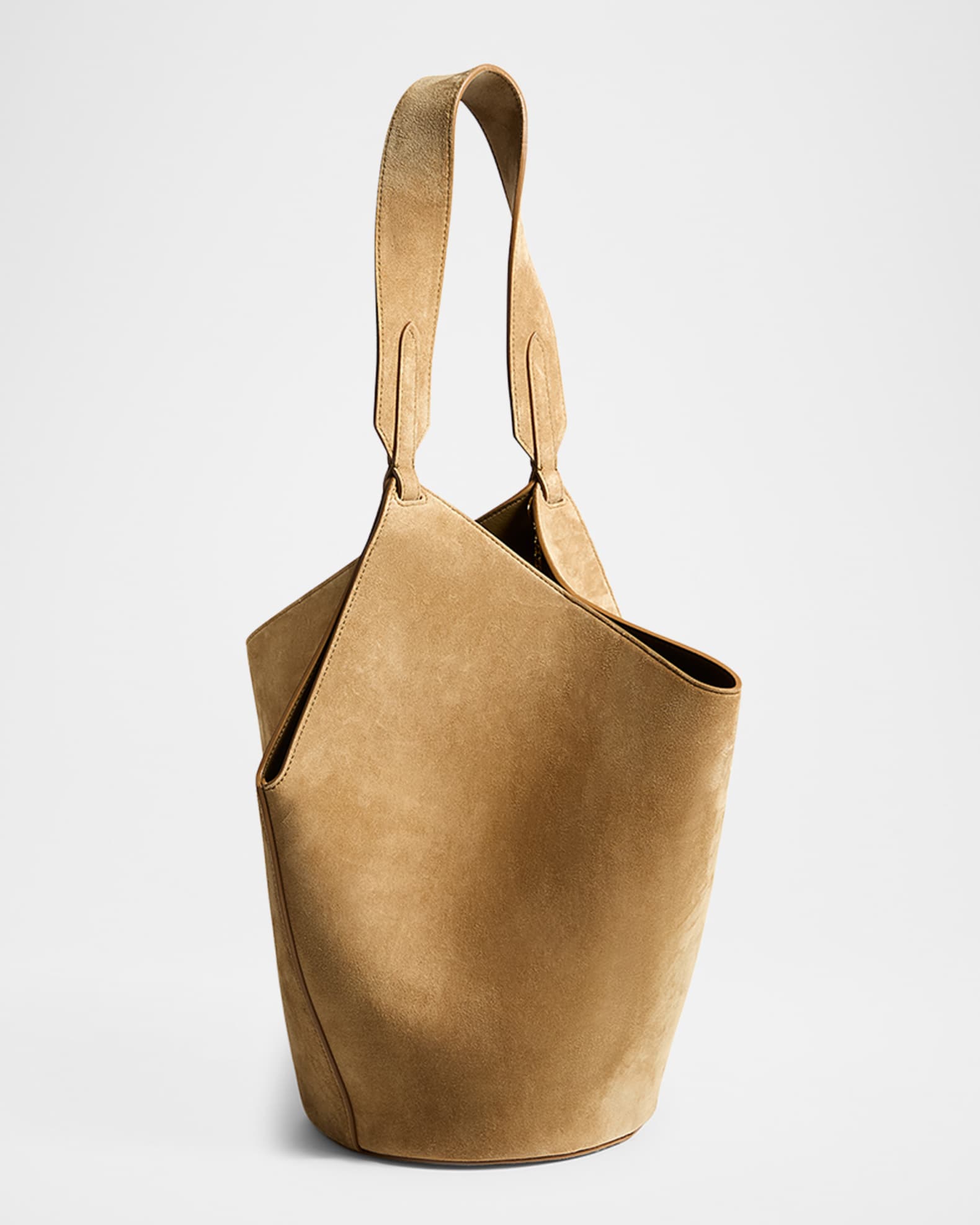 Lotus Small Suede Tote Bag 1