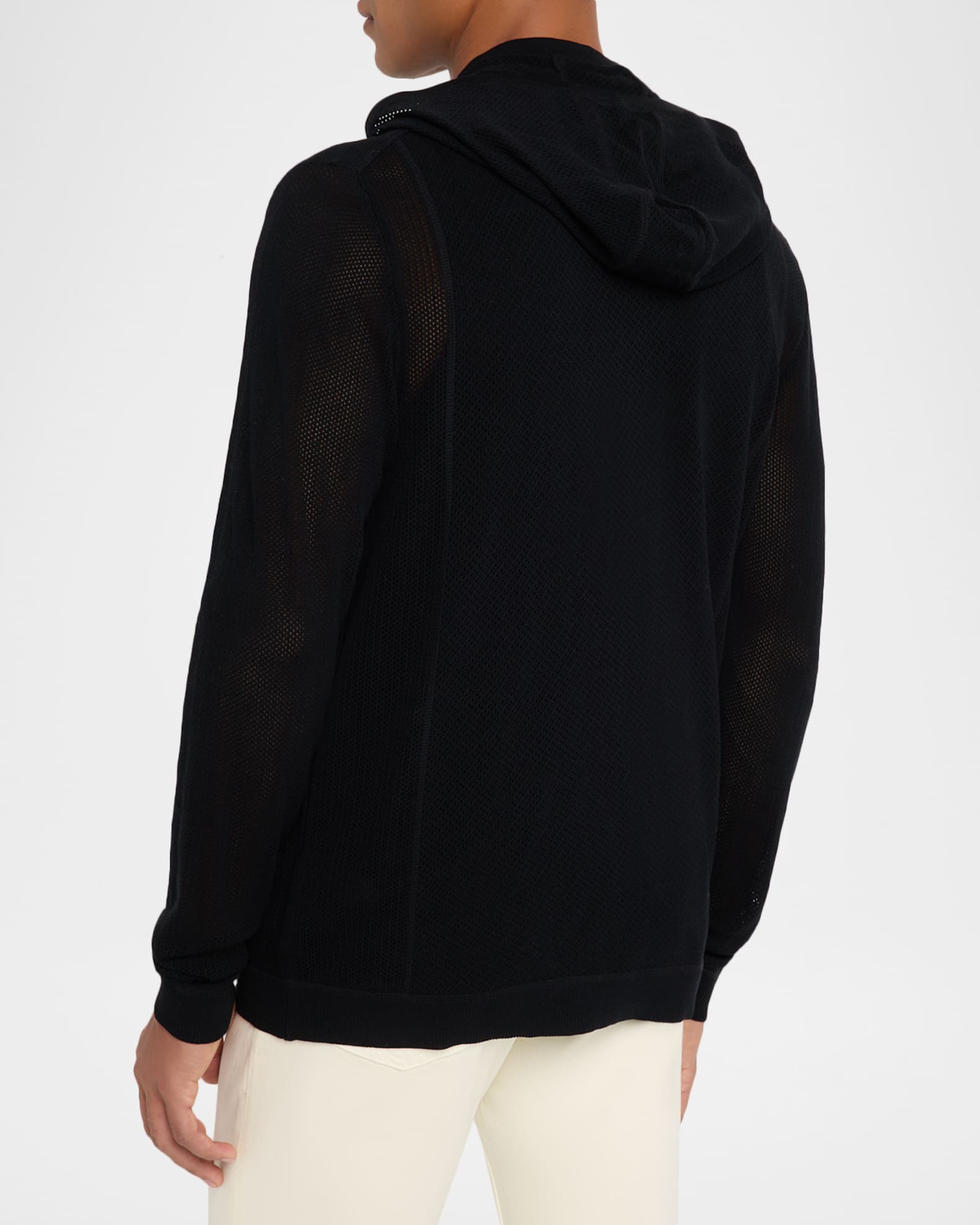 Men's Lazo Cotton-Mesh Sweater Hoodie