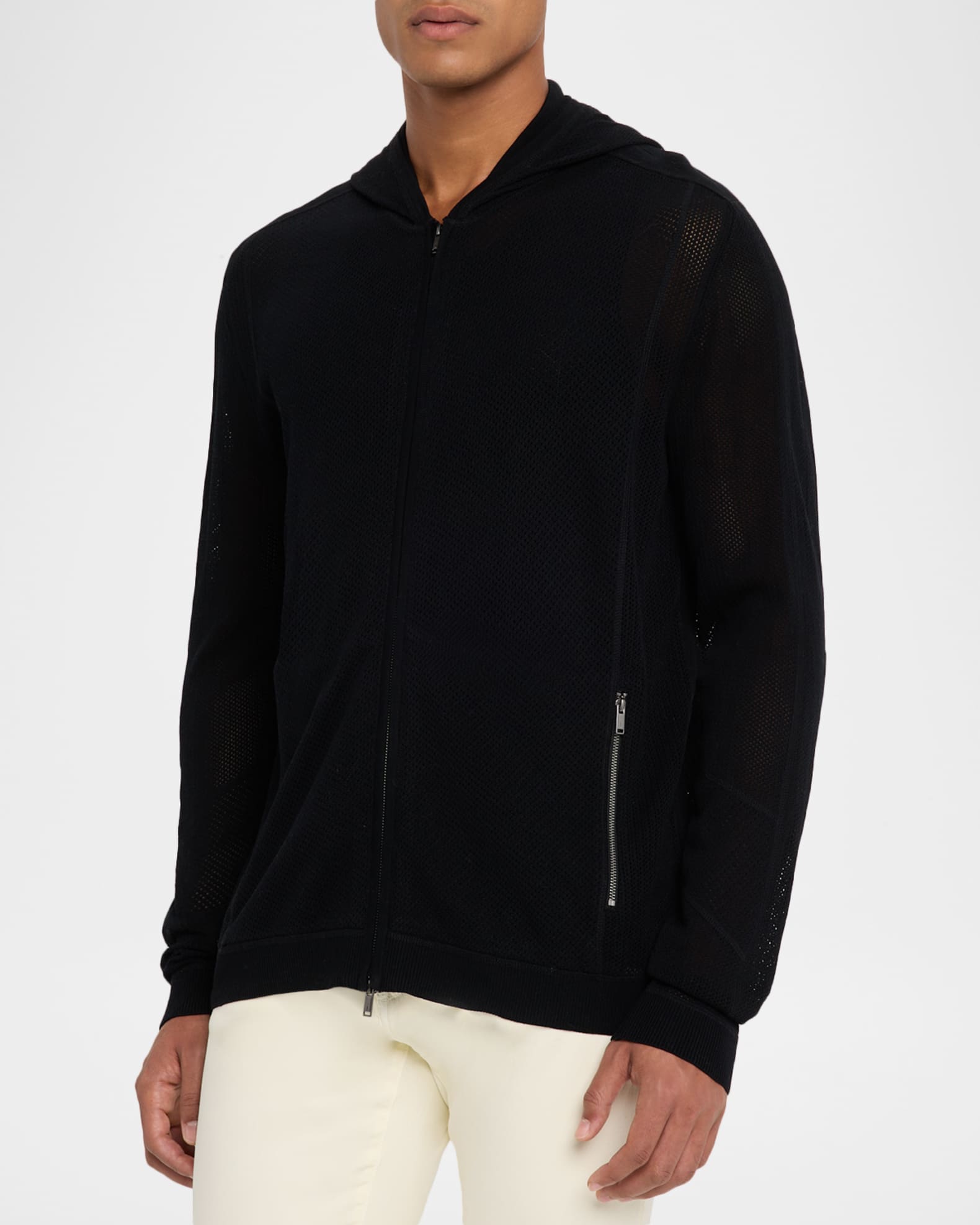 Men's Lazo Cotton-Mesh Sweater Hoodie