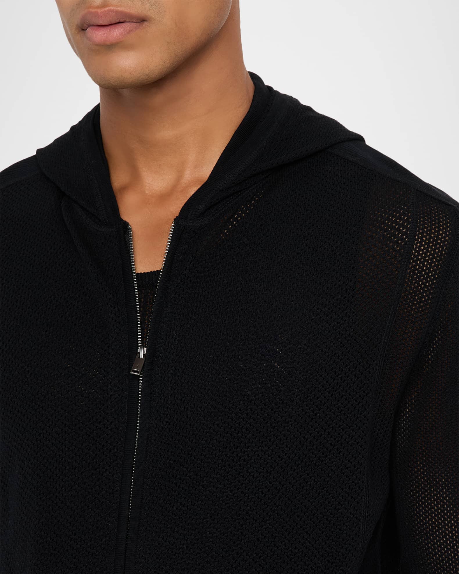 Men's Lazo Cotton-Mesh Sweater Hoodie