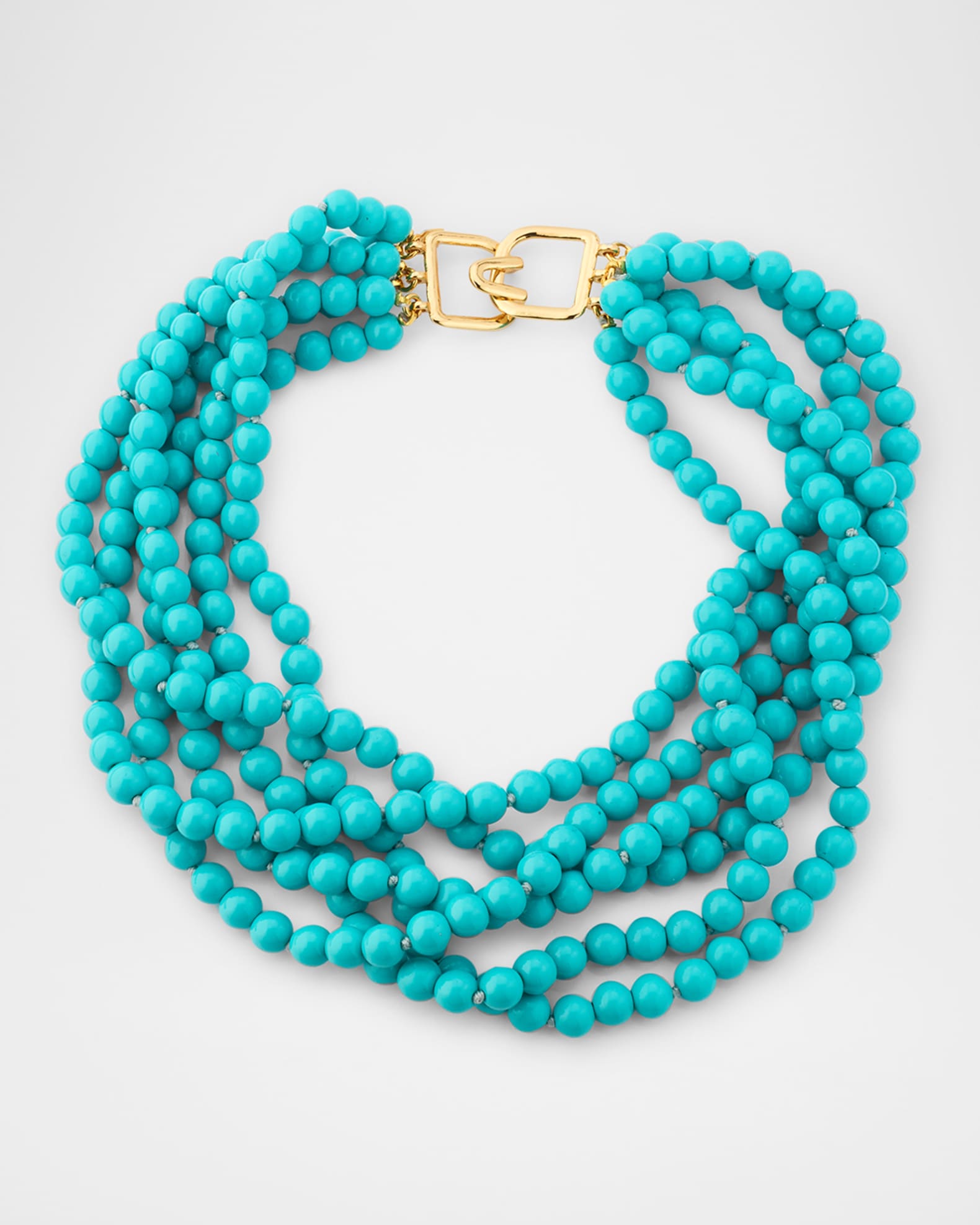 Six Row Turquoise Bead Necklace 0