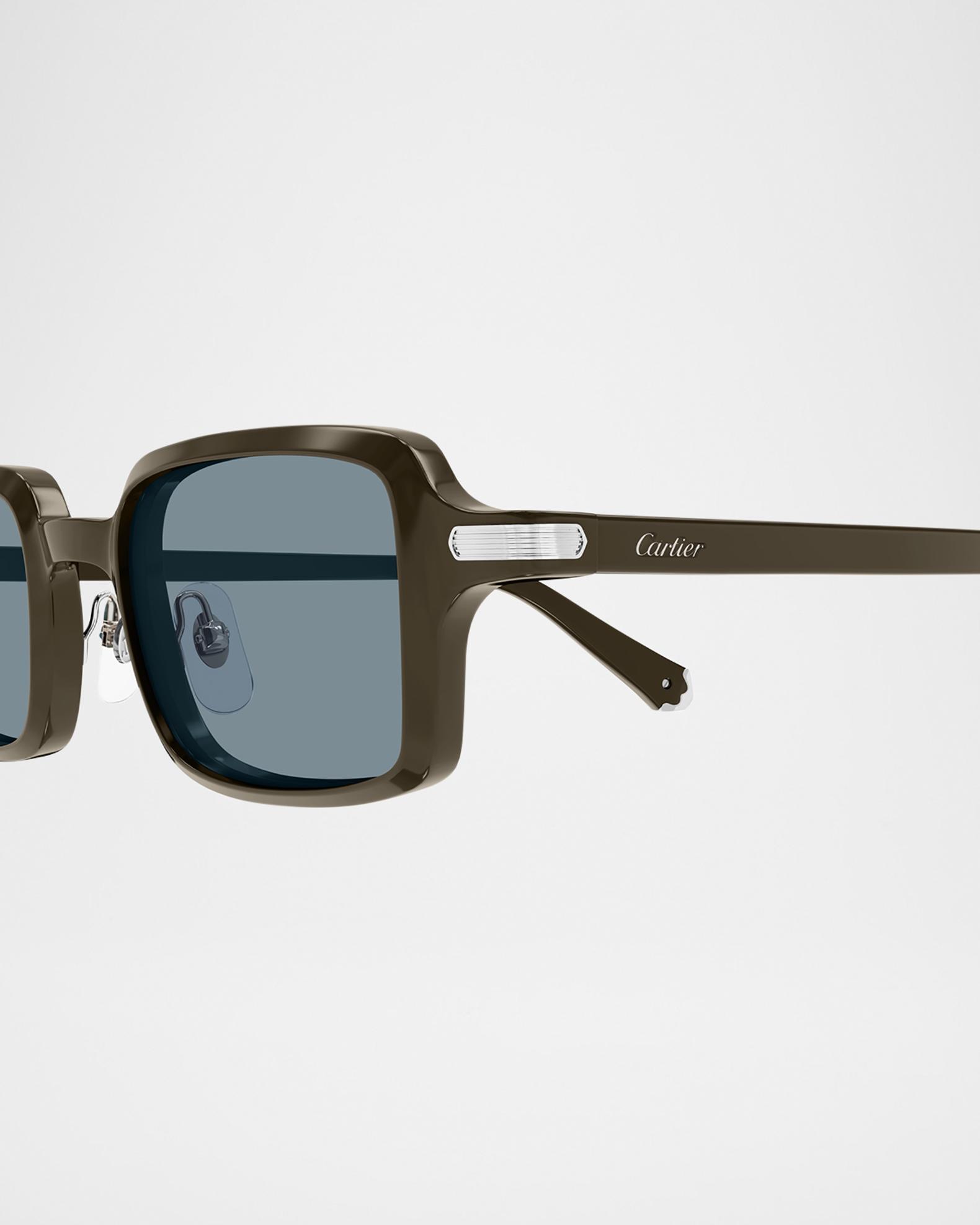 Cartier Unisex CT0539S Acetate Rectangle Sunglasses | Neiman Marcus