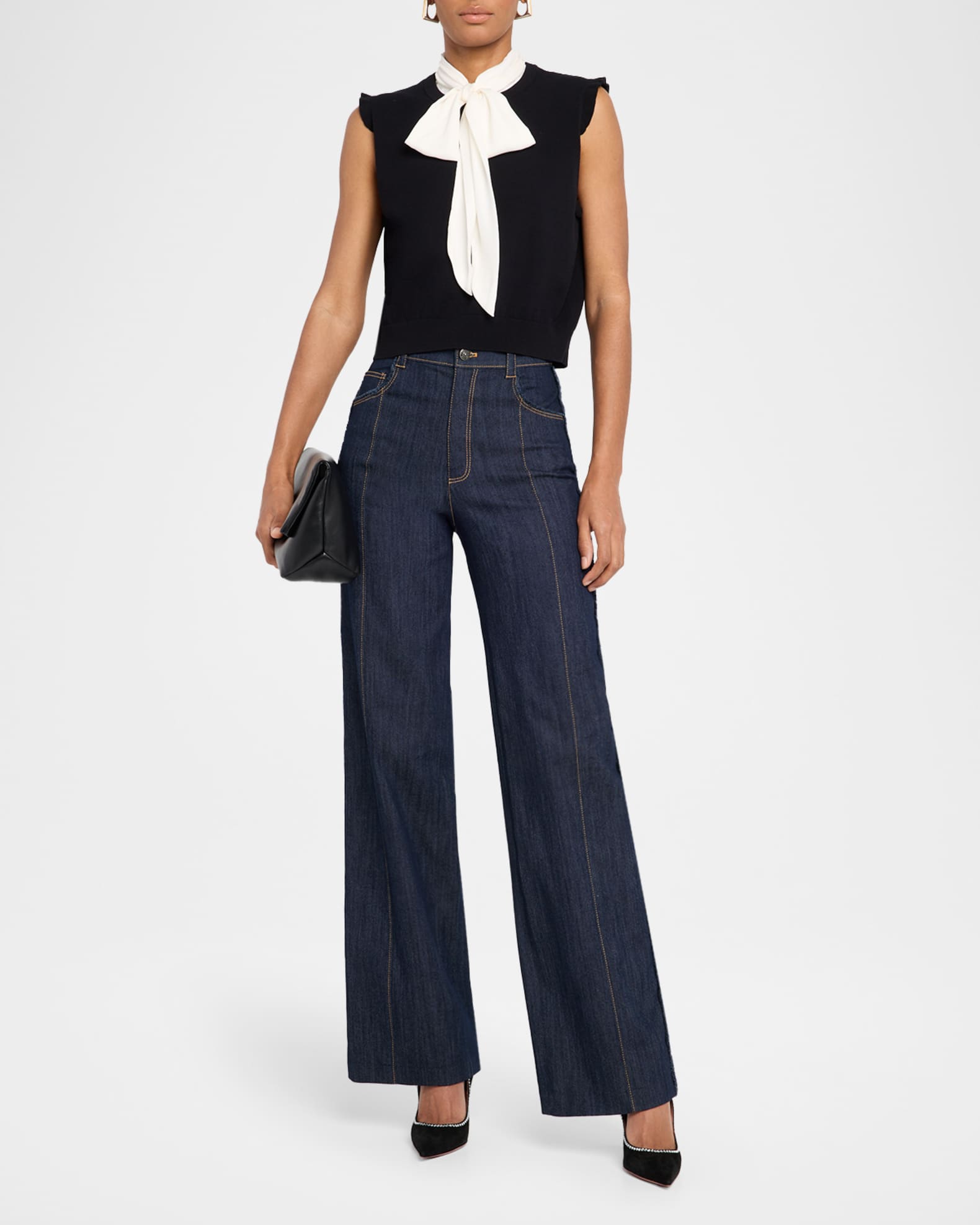Chiara Sleeveless Tie-Neck Top  1