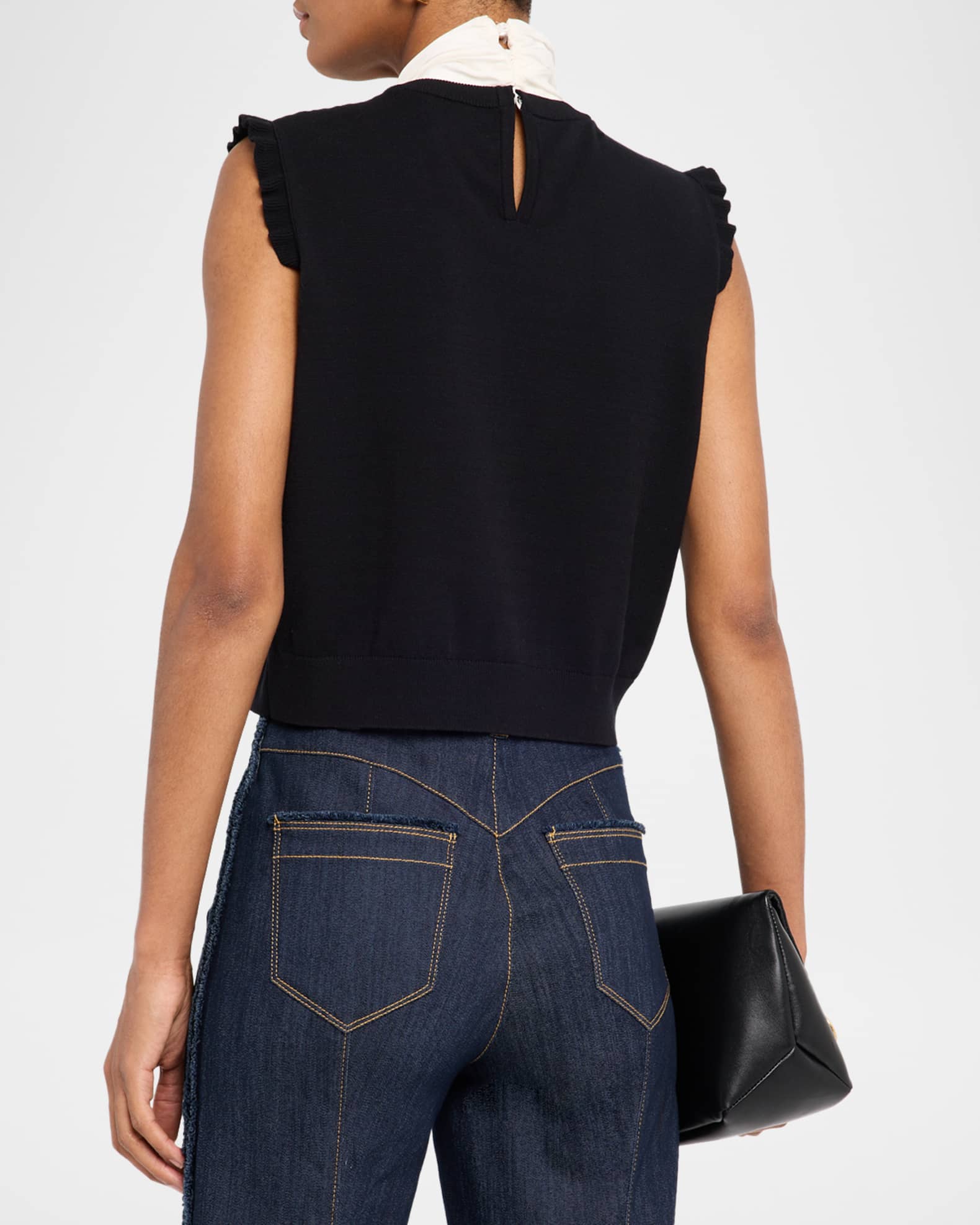 Cinq a Sept Chiara Sleeveless Tie-Neck Top | Neiman Marcus