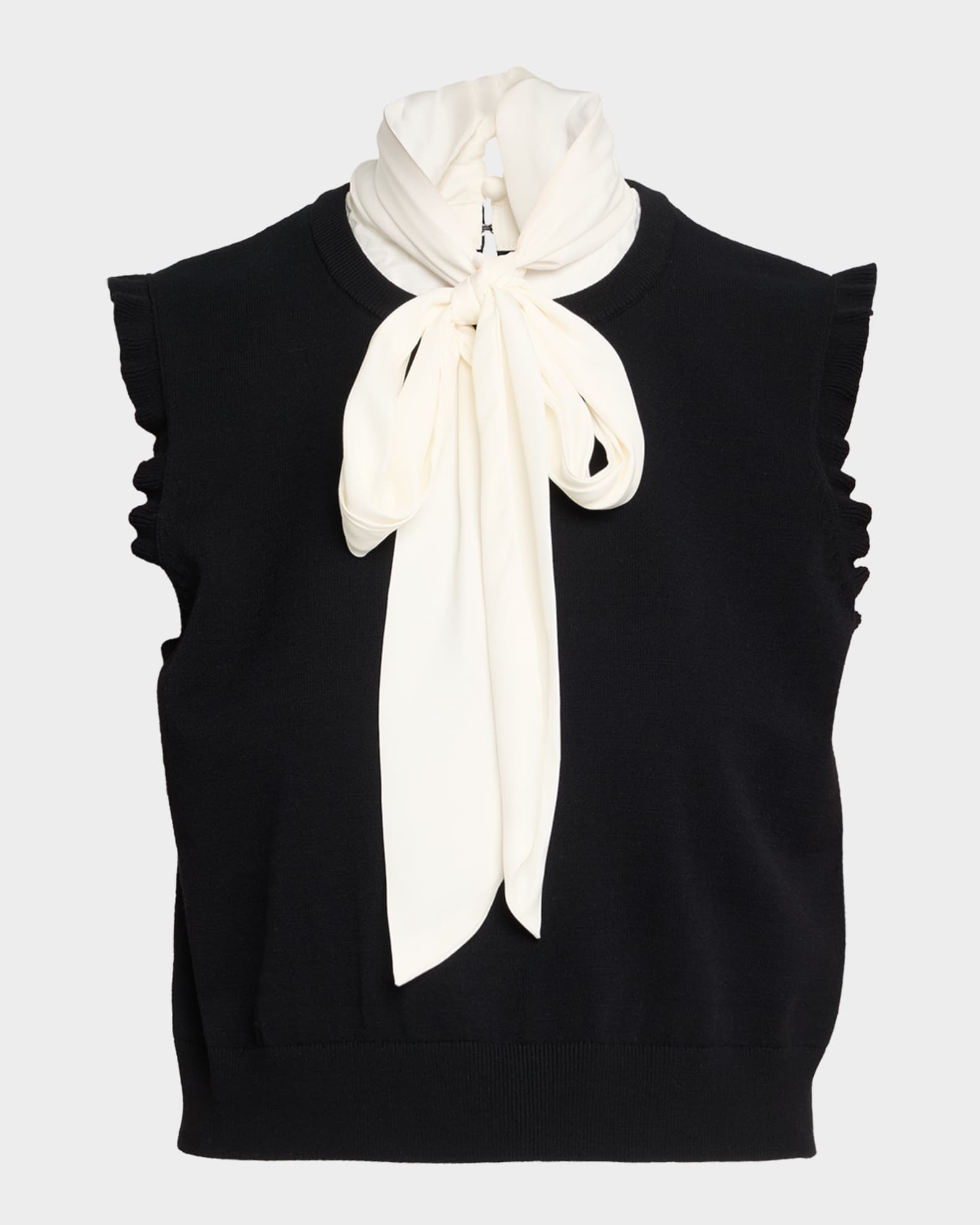 Chiara Sleeveless Tie-Neck Top  0