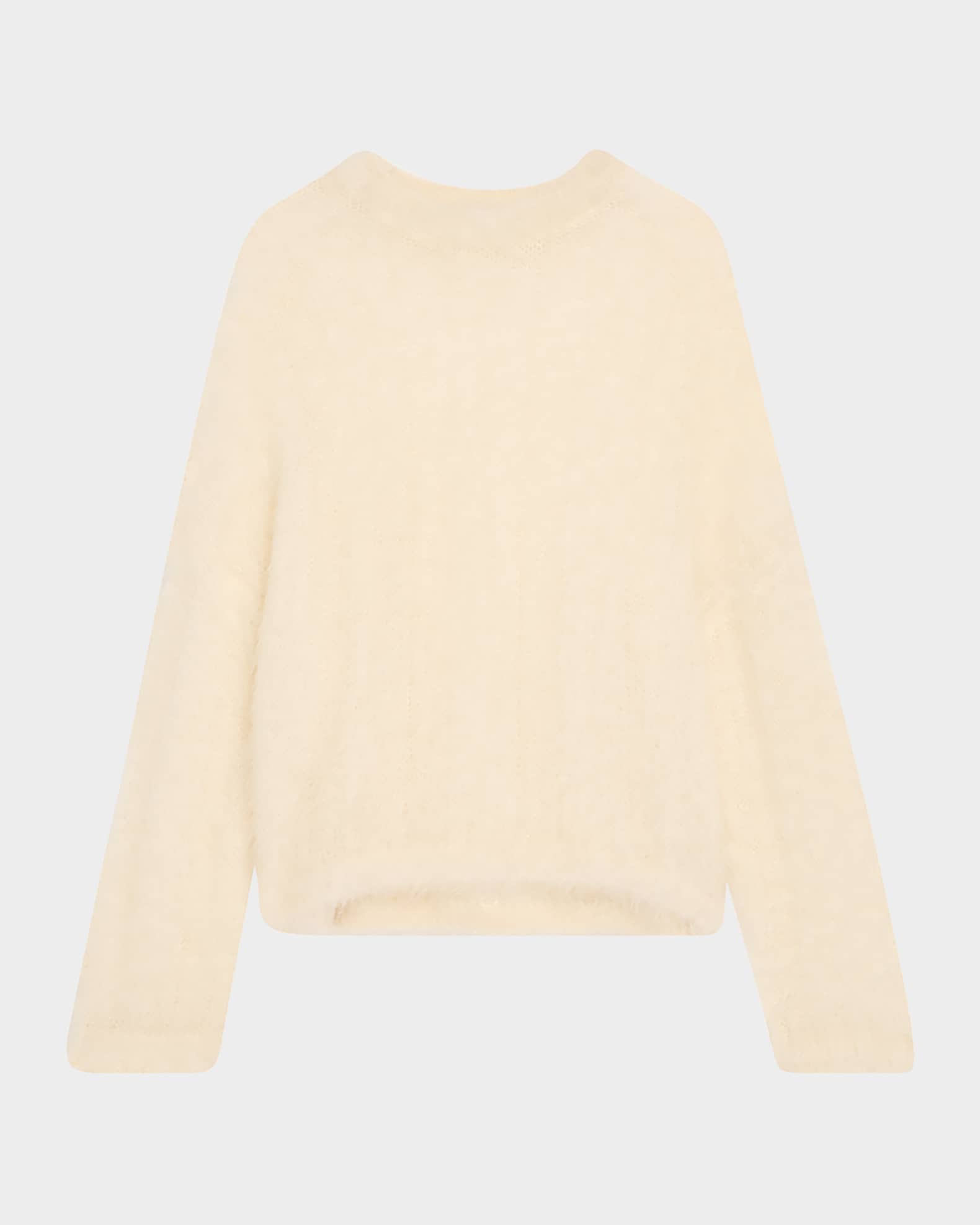 Mohair Cozy Candy Floss Knit Crewneck Sweater 0