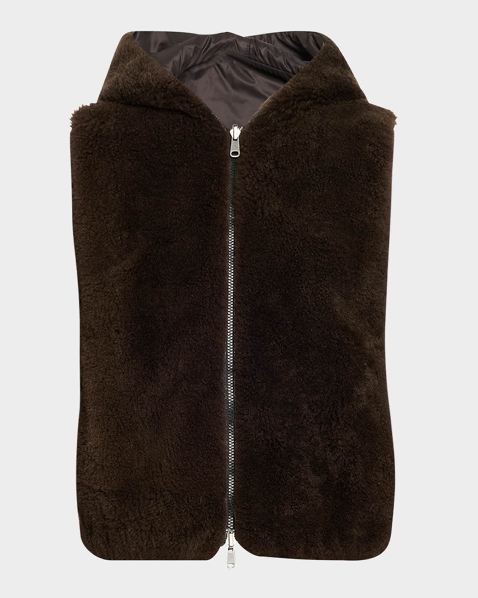 Reversible Hooded Goat Vest 0