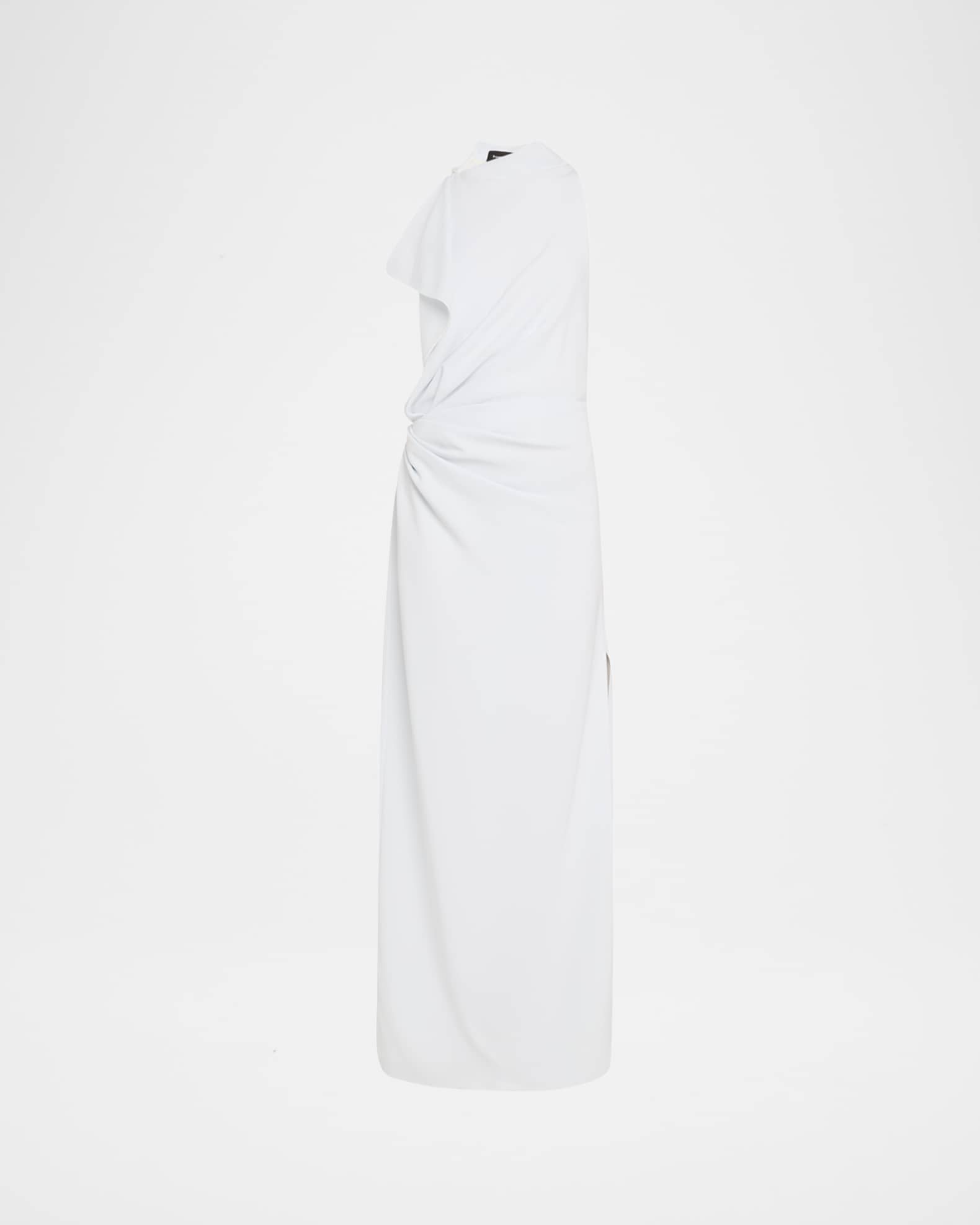 Devyn Draped Matte Double Crepe Dress 0